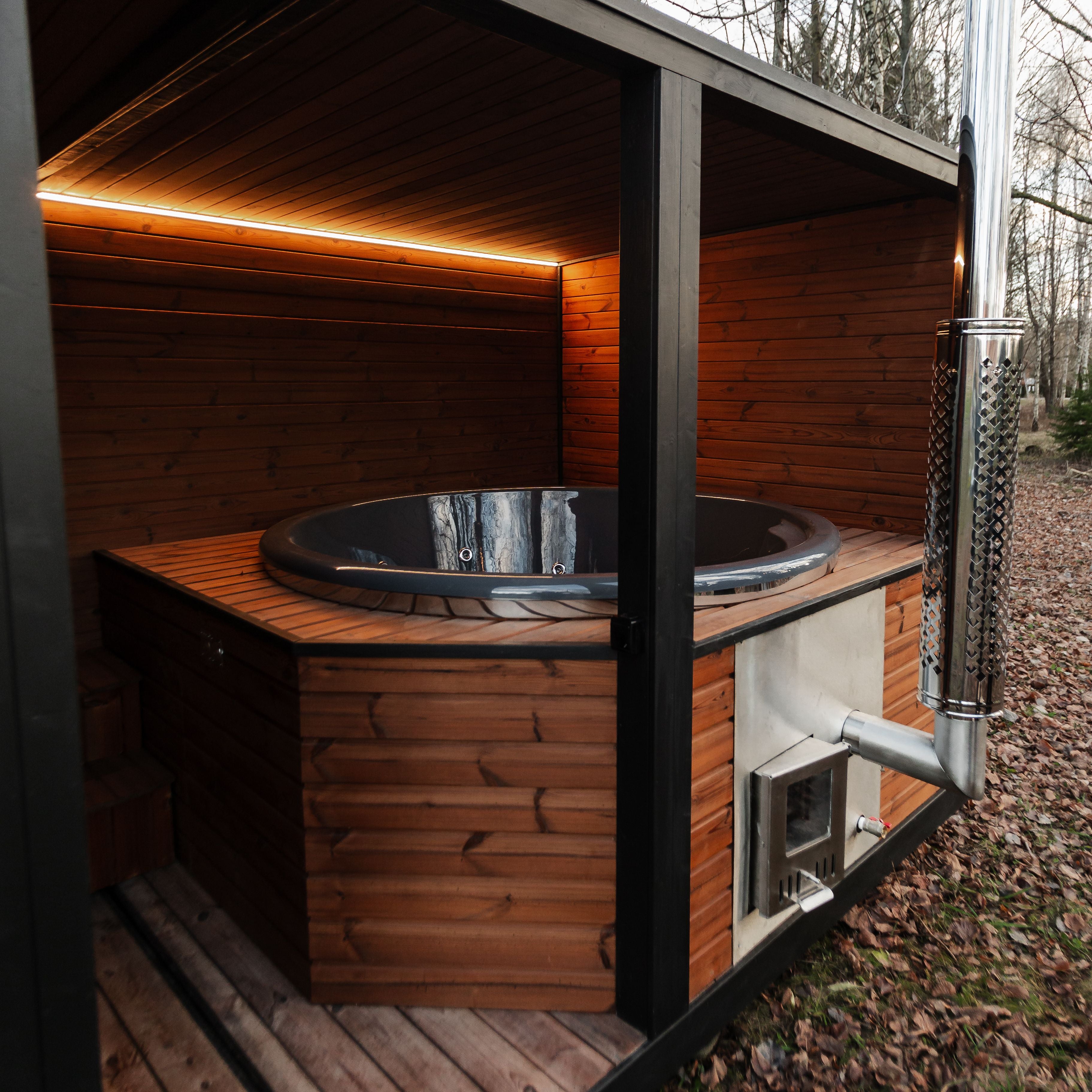 2in1 MODERN Sauna und Hottub, Handgefertigt
