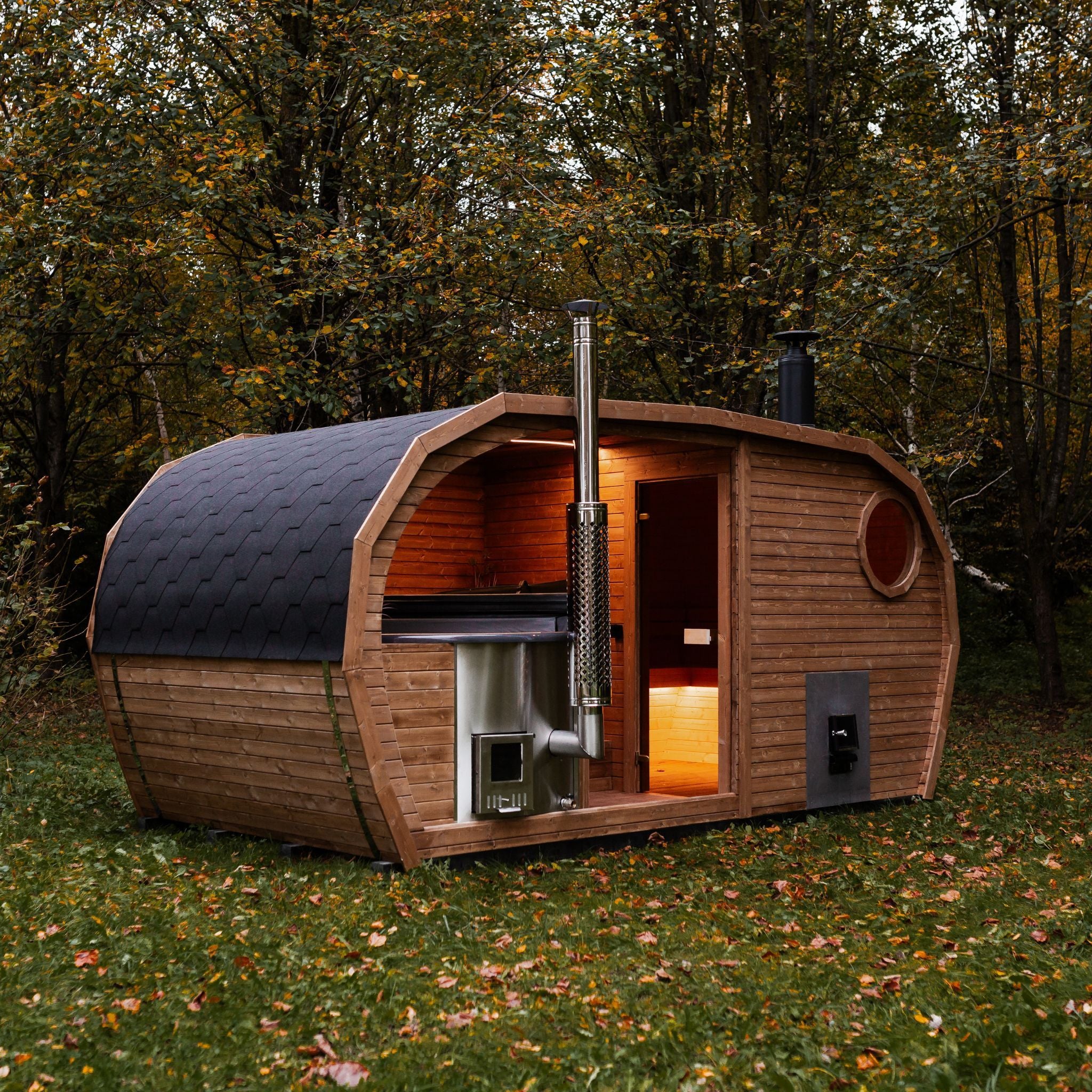 2in1 OASE Sauna und Hottub, Handgefertigt