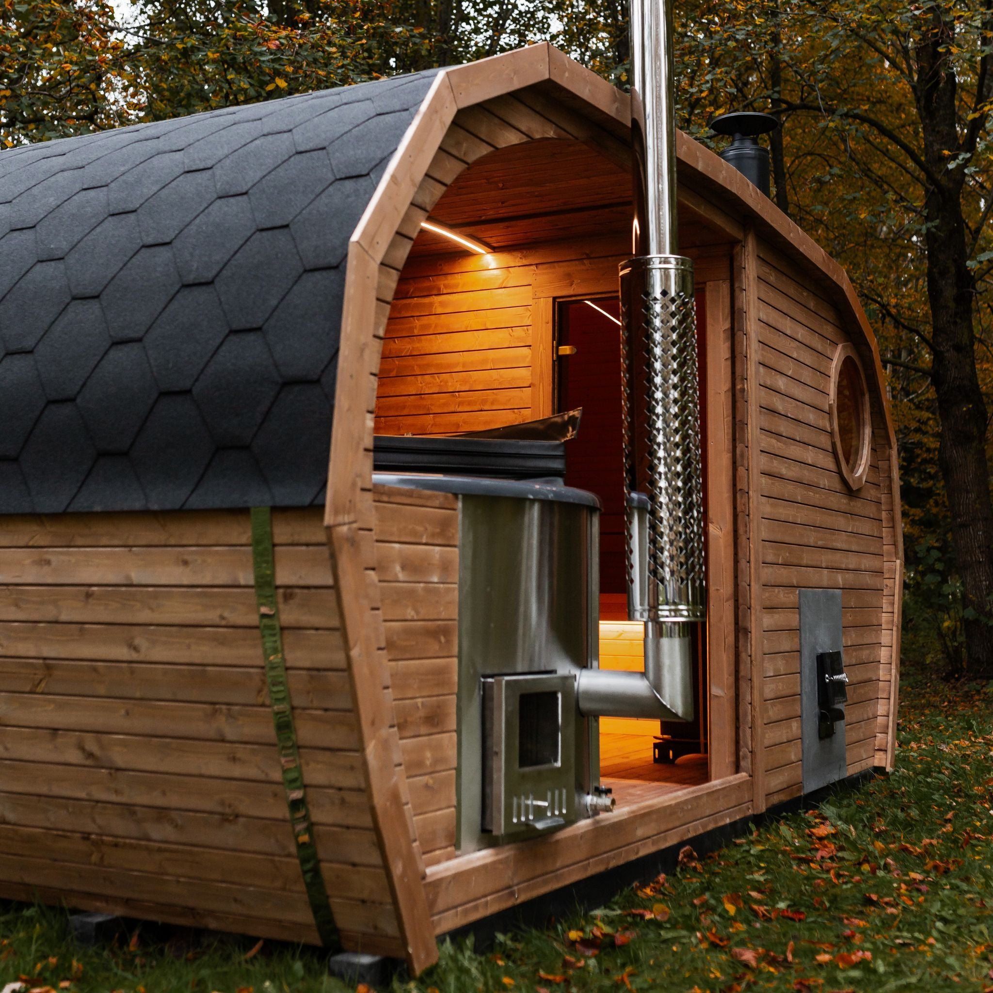 2in1 OASE Sauna und Hottub, Handgefertigt