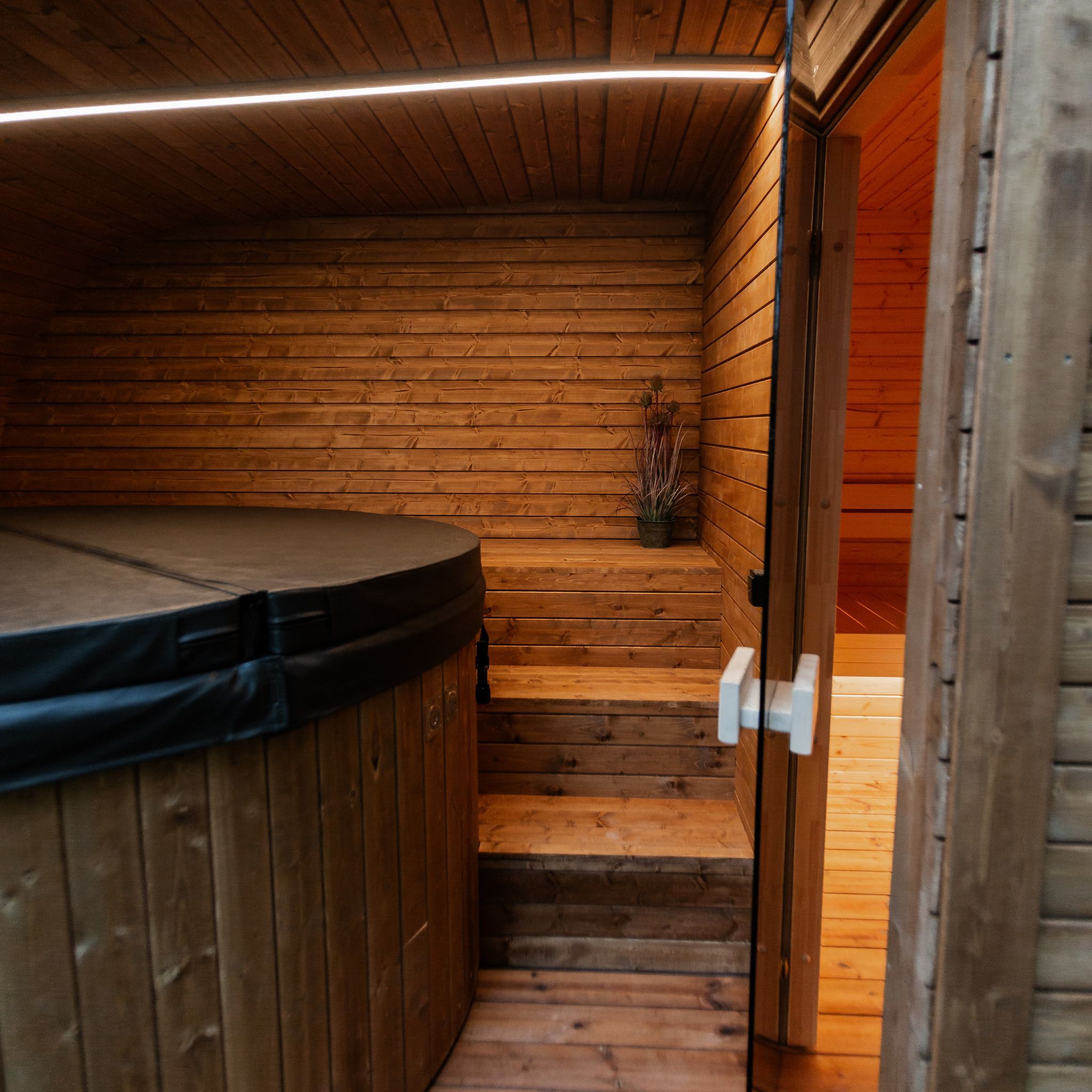 2in1 OASE Sauna und Hottub, Handgefertigt