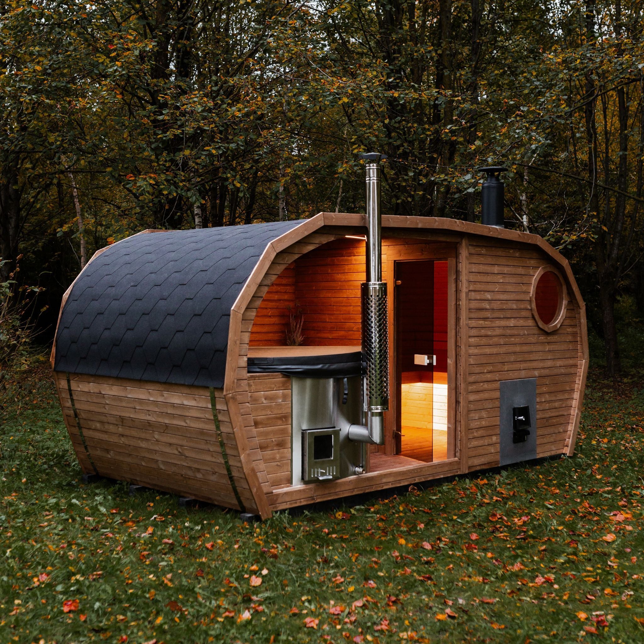 2in1 OASE Sauna und Hottub, Handgefertigt