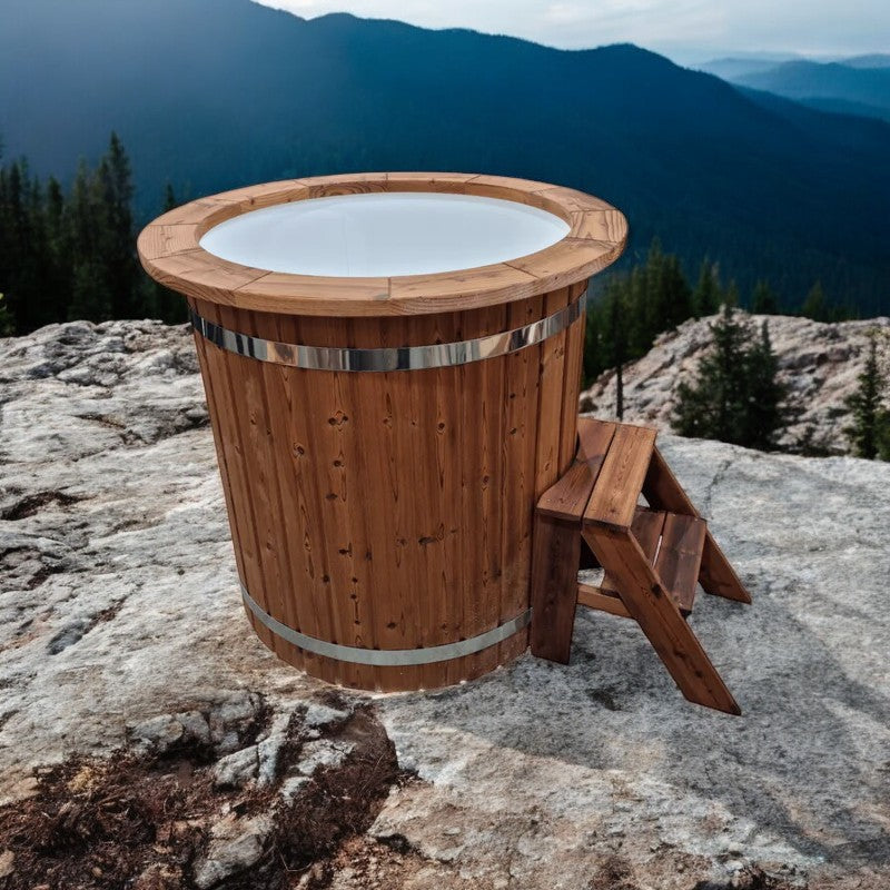 Cold Tub, Klassisches Holzbadefass, Handgefertigt