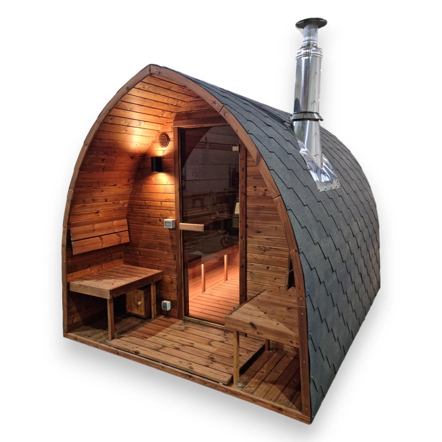 IGLU Sauna Fasssauna, Länge 2m bis 6m, Handgefertigt