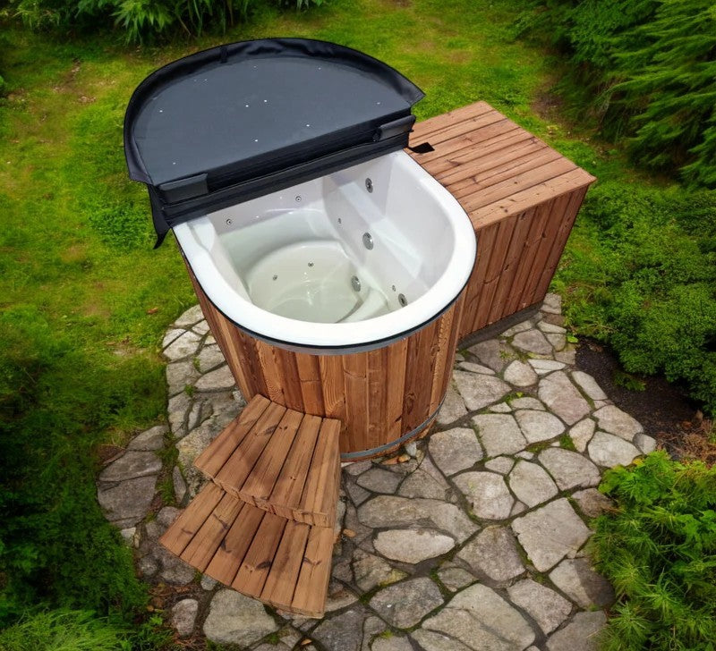 OFURO Badefass Hot Tube mit integriertem Ofen, Handgefertigt