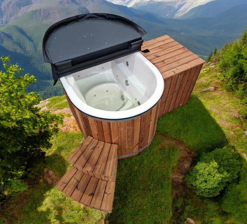 OFURO Badefass Hot Tube mit integriertem Ofen, Handgefertigt
