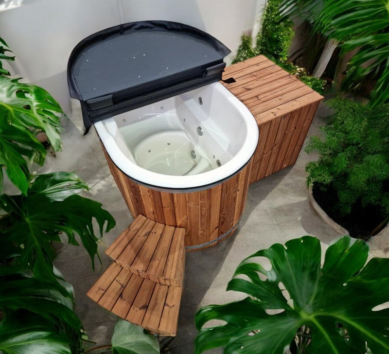 OFURO Badefass Hot Tube mit integriertem Ofen, Handgefertigt