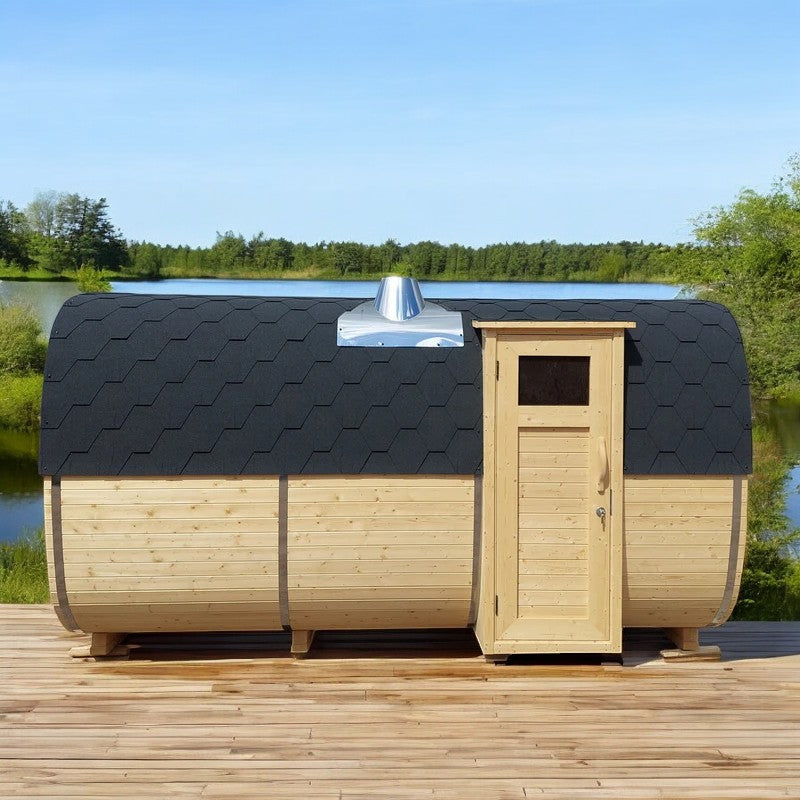 Rechteckige Sauna Fasssauna, Länge 2m bis 6m, Handgefertigt