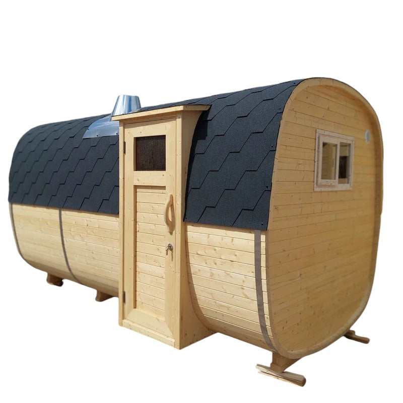 Rechteckige Sauna Fasssauna, Länge 2m bis 6m, Handgefertigt
