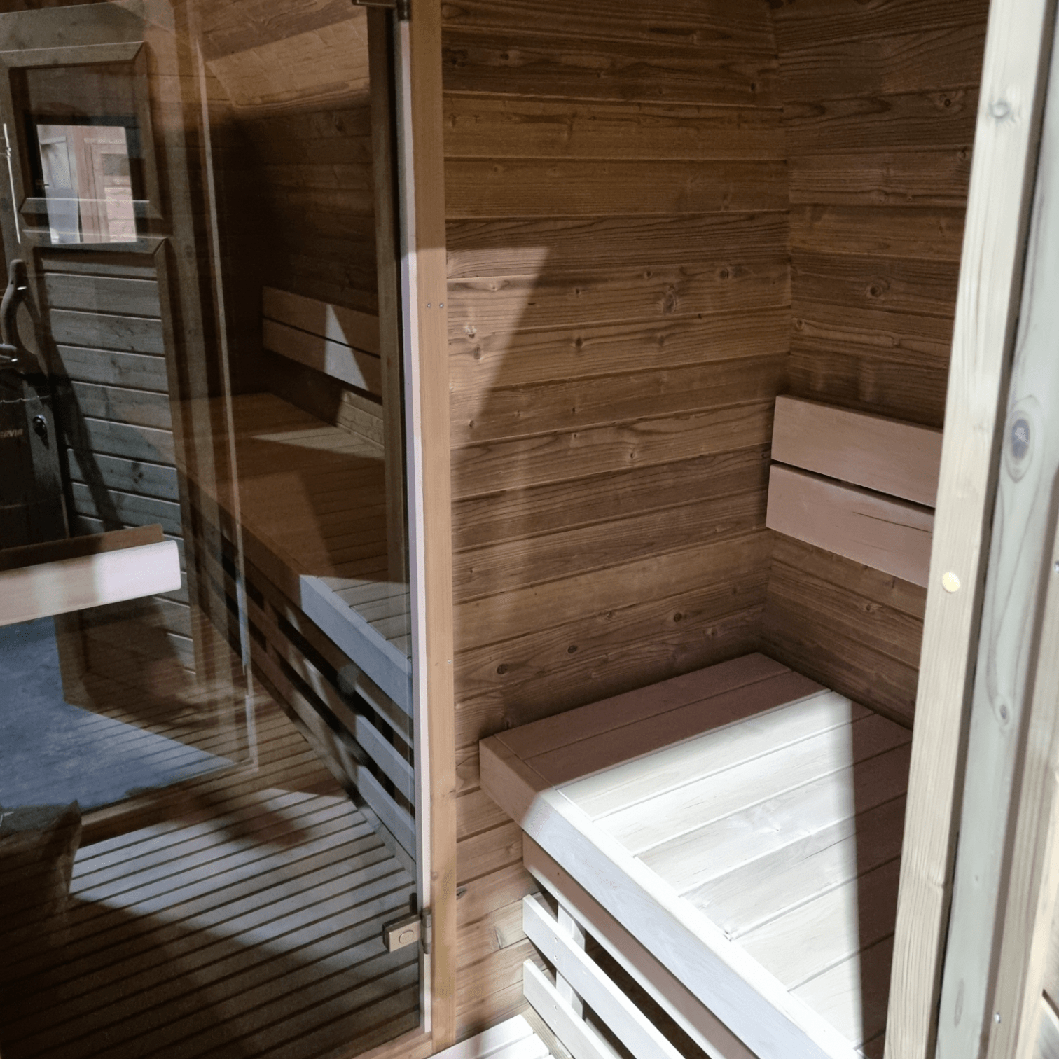 Rechteckige Sauna Fasssauna, Länge 2m bis 6m, Handgefertigt