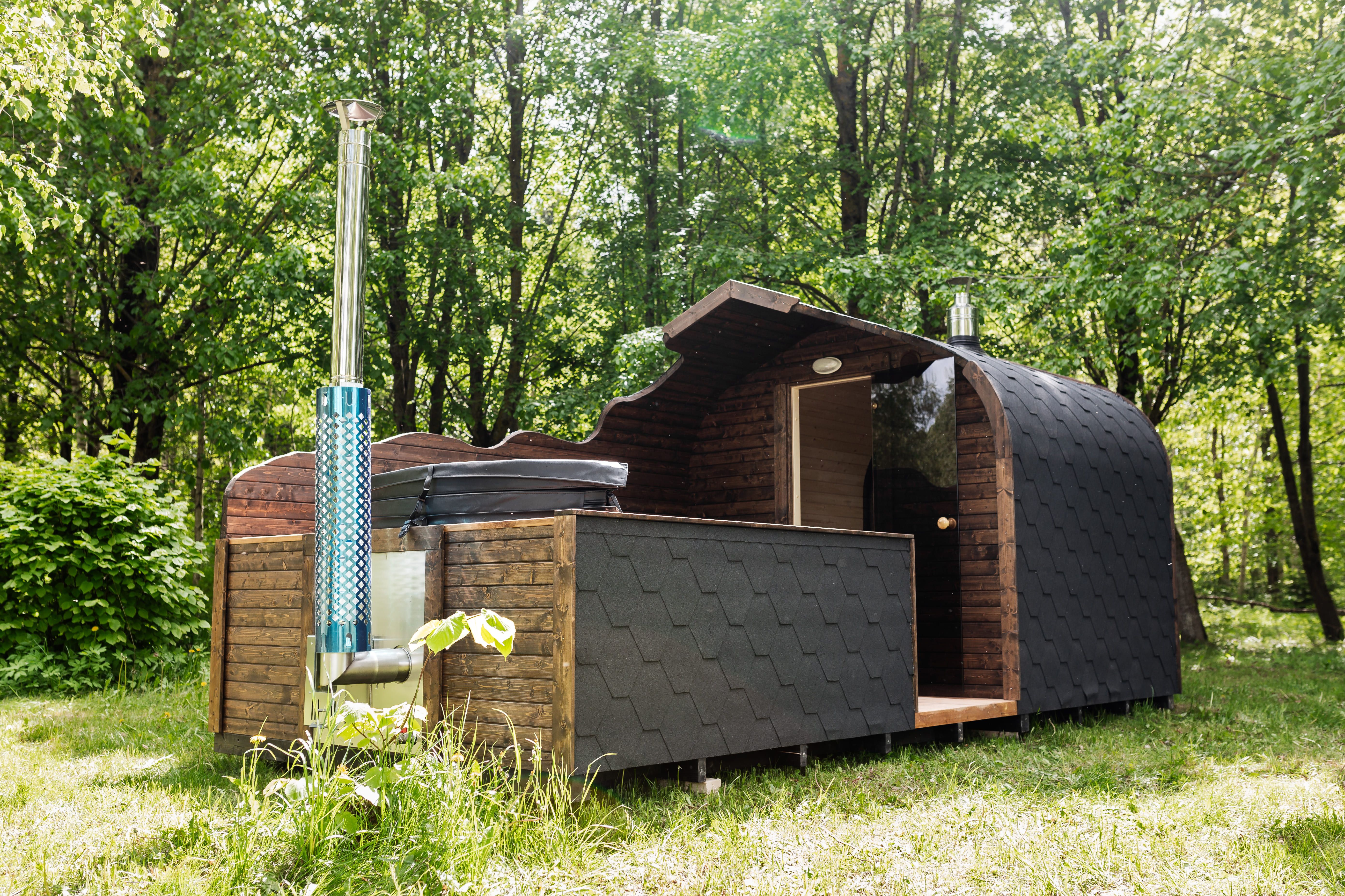 2in1 NATURE Sauna und Hottub, Handgefertigt