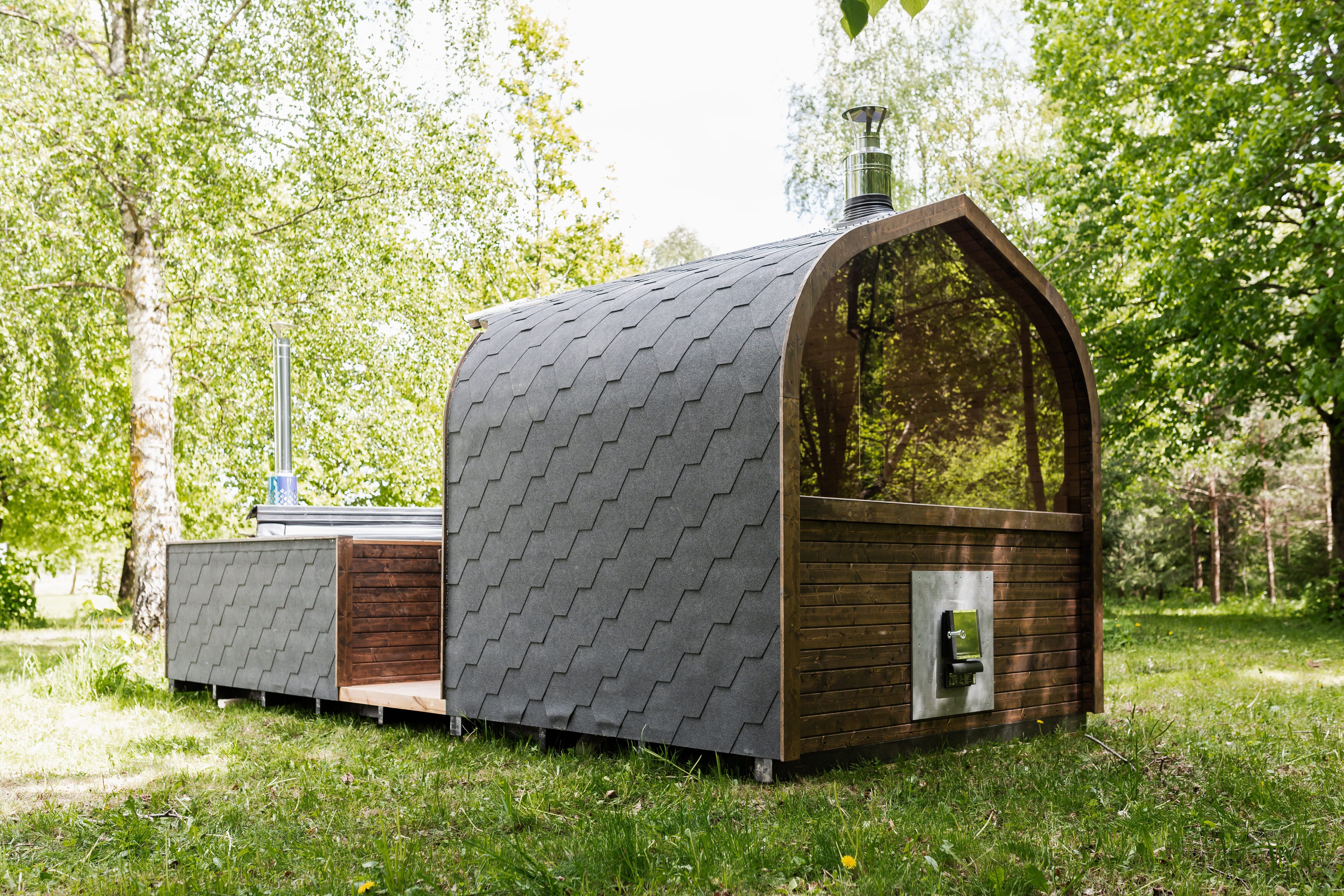 2in1 NATURE Sauna und Hottub, Handgefertigt