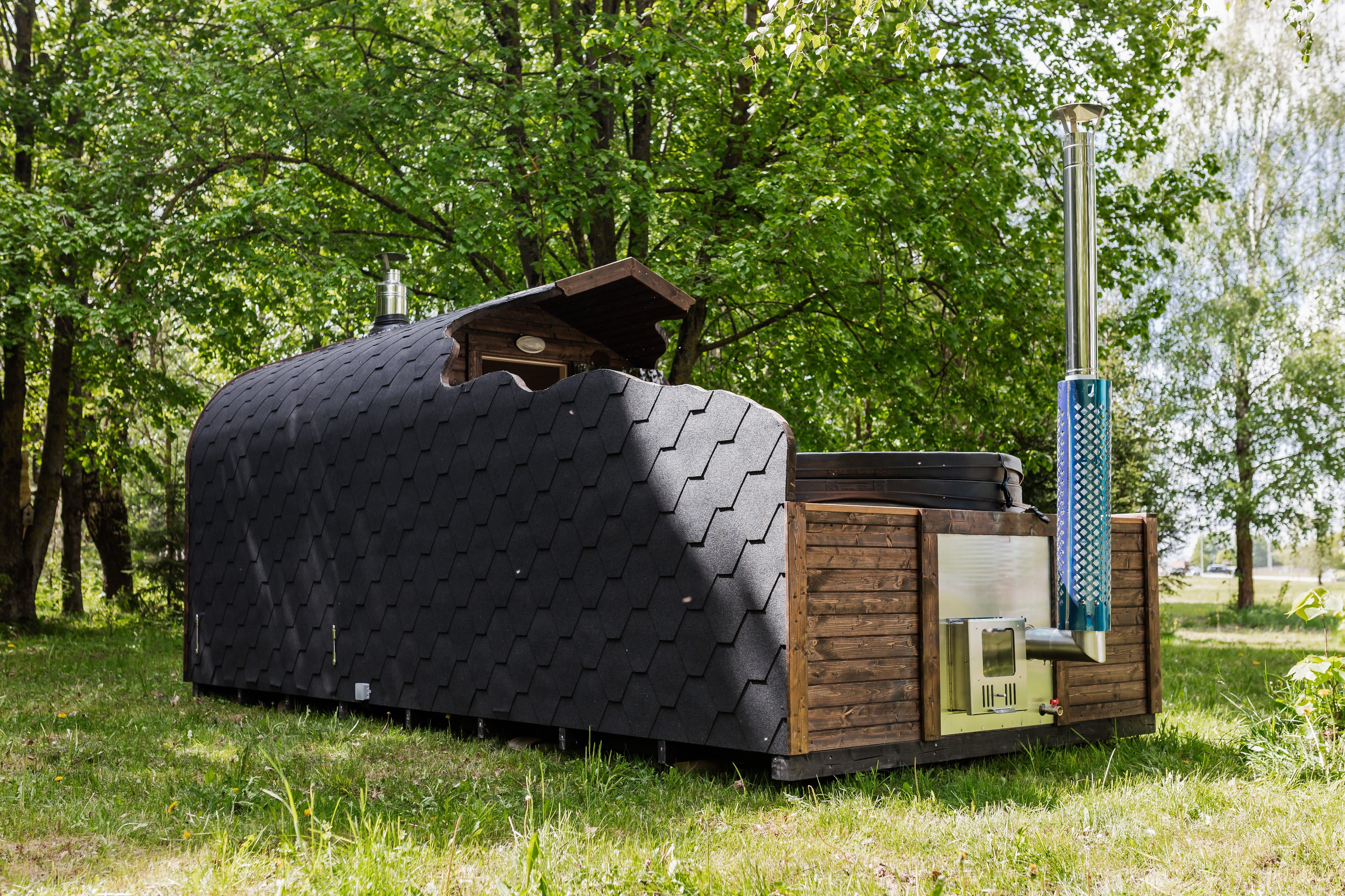 2in1 NATURE Sauna und Hottub, Handgefertigt