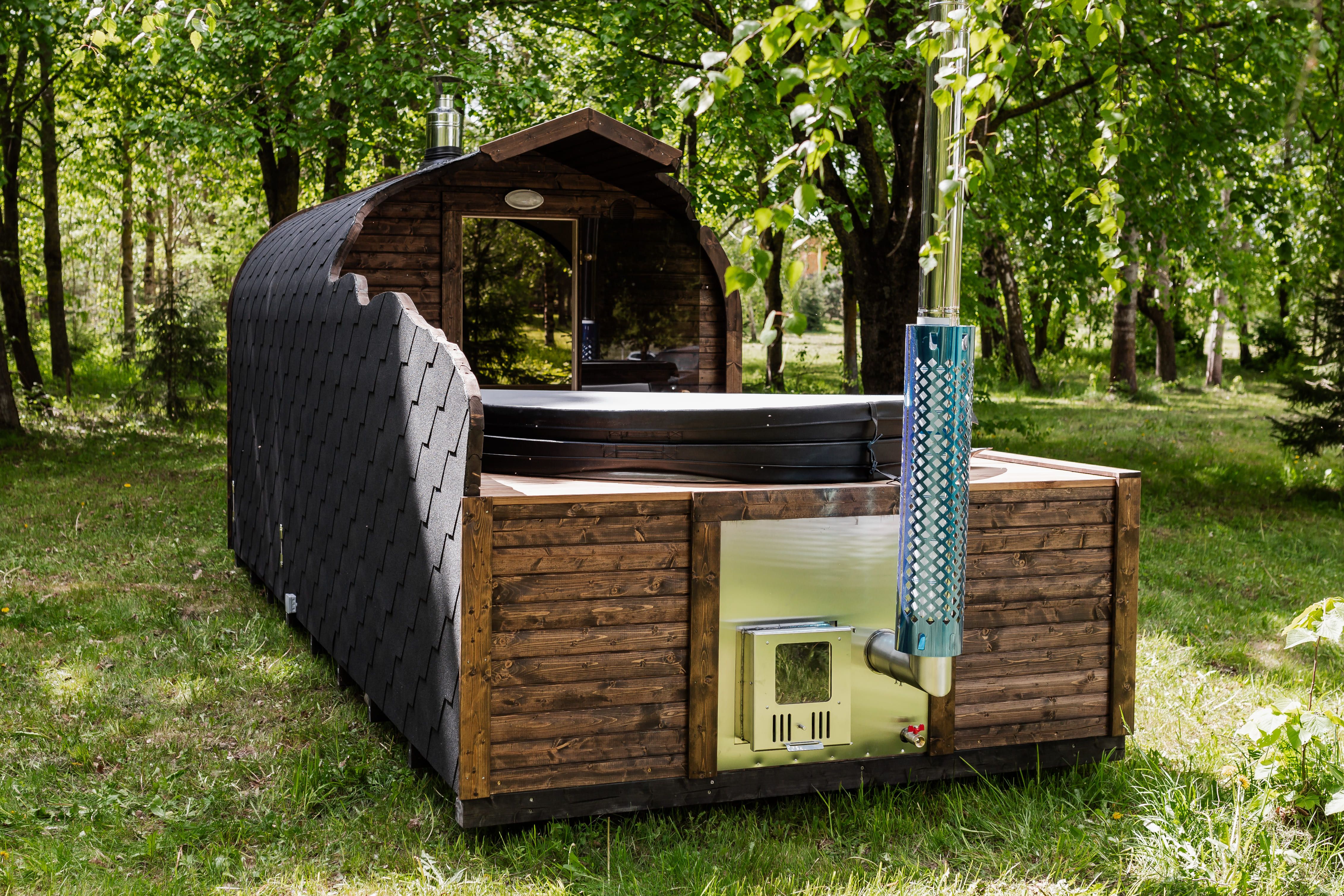 2in1 NATURE Sauna und Hottub, Handgefertigt