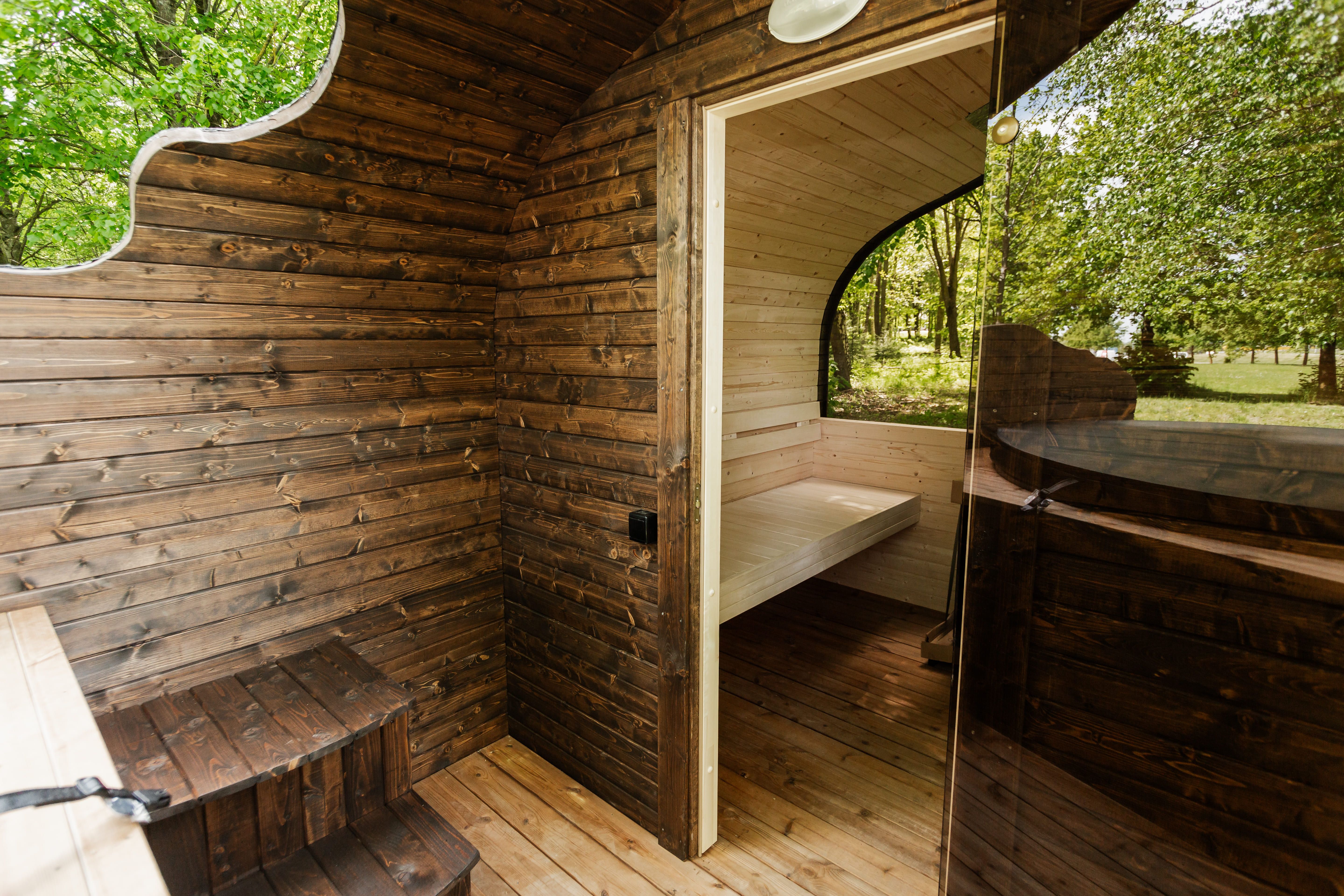 2in1 NATURE Sauna und Hottub, Handgefertigt