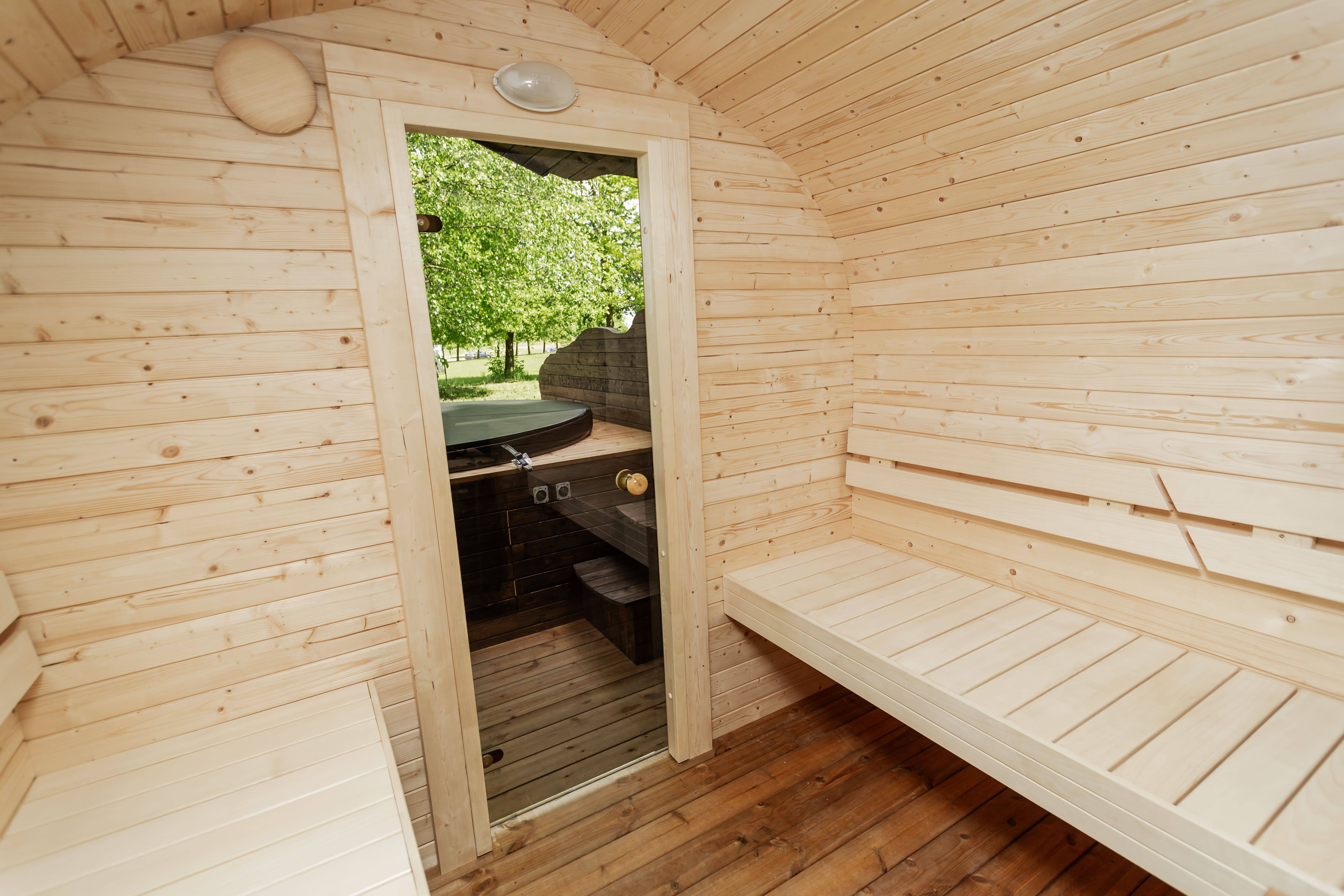 2in1 NATURE Sauna und Hottub, Handgefertigt