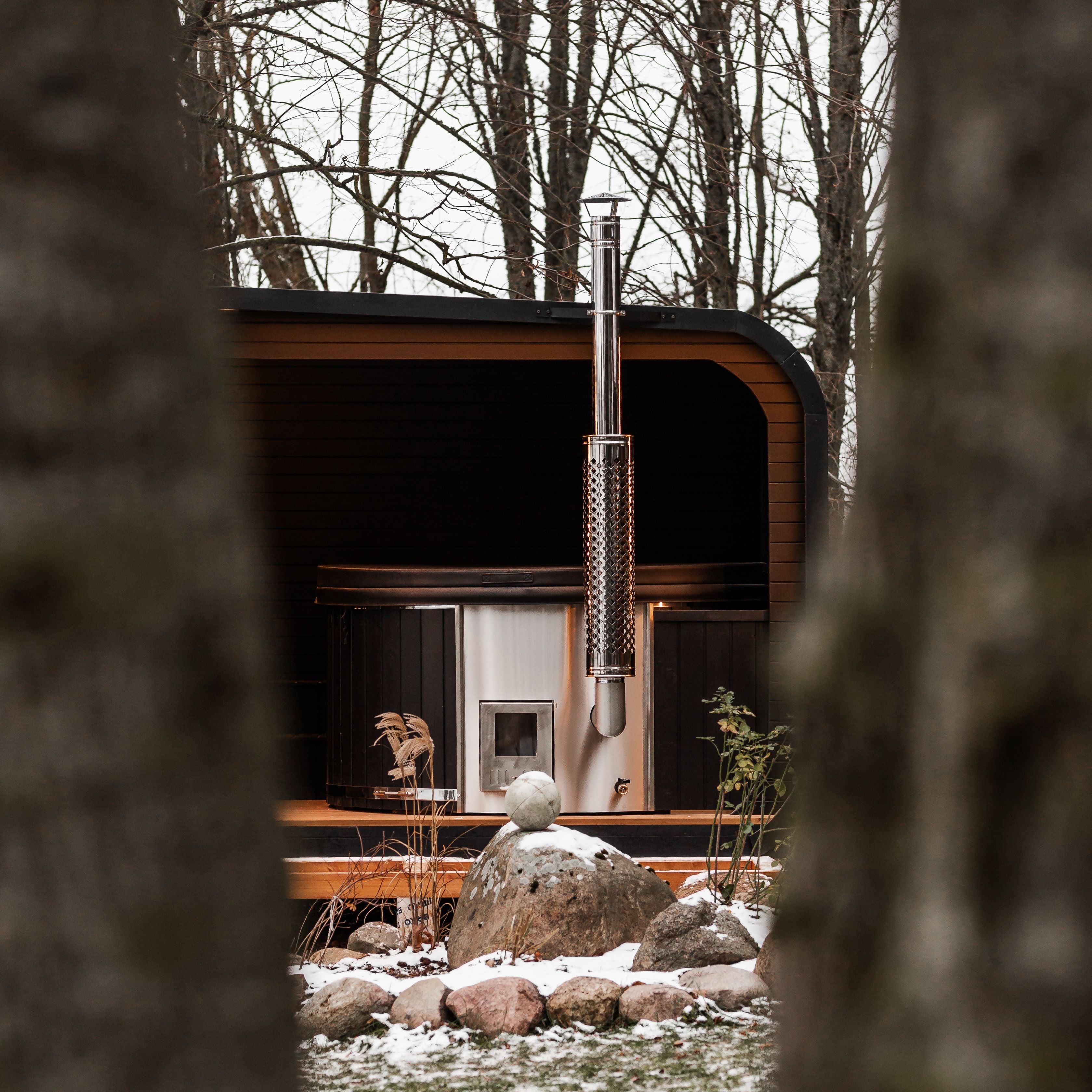 2in1 LUXUS Sauna und Hottub, Handgefertigt