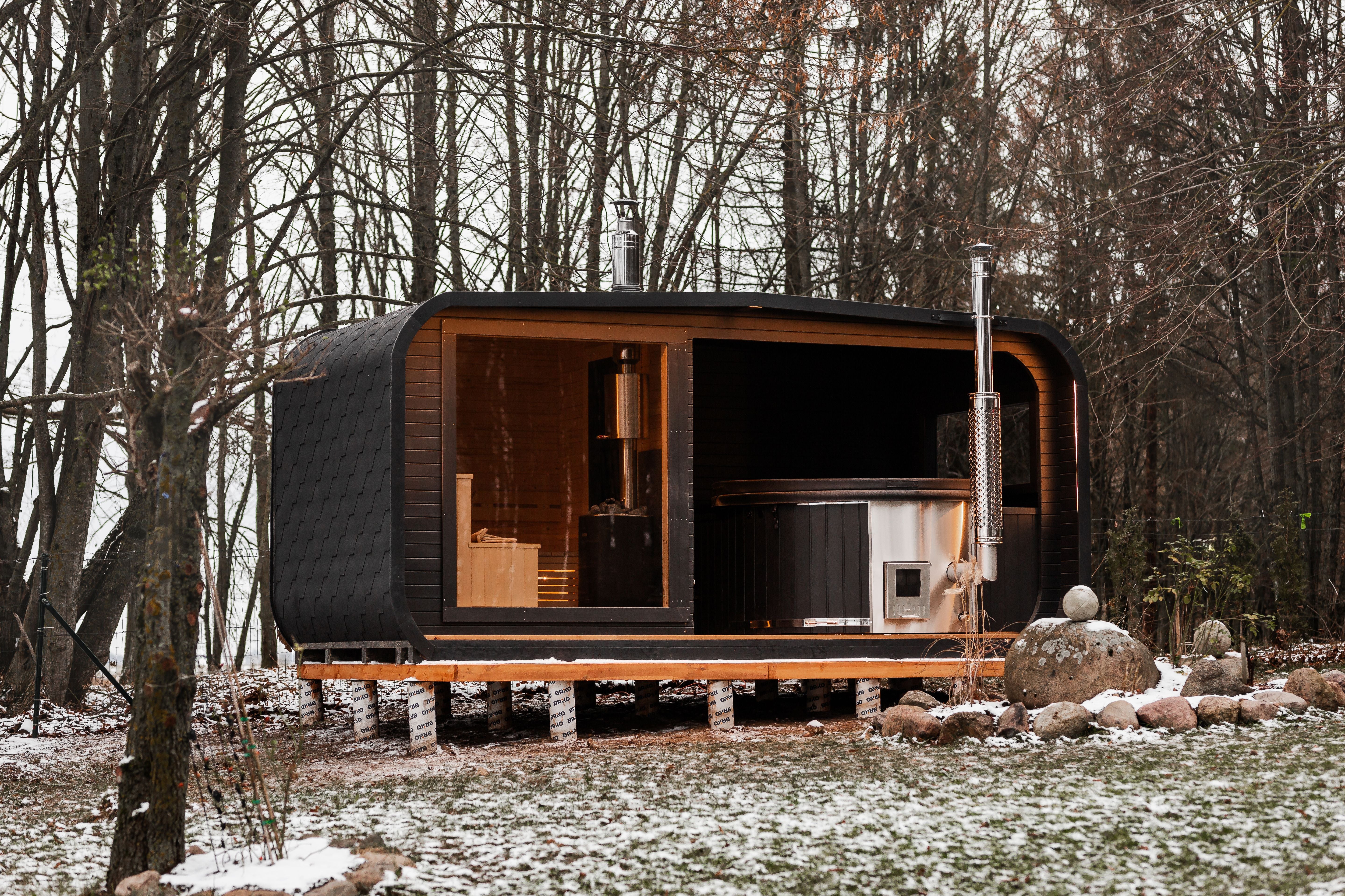 2in1 LUXUS Sauna und Hottub, Handgefertigt