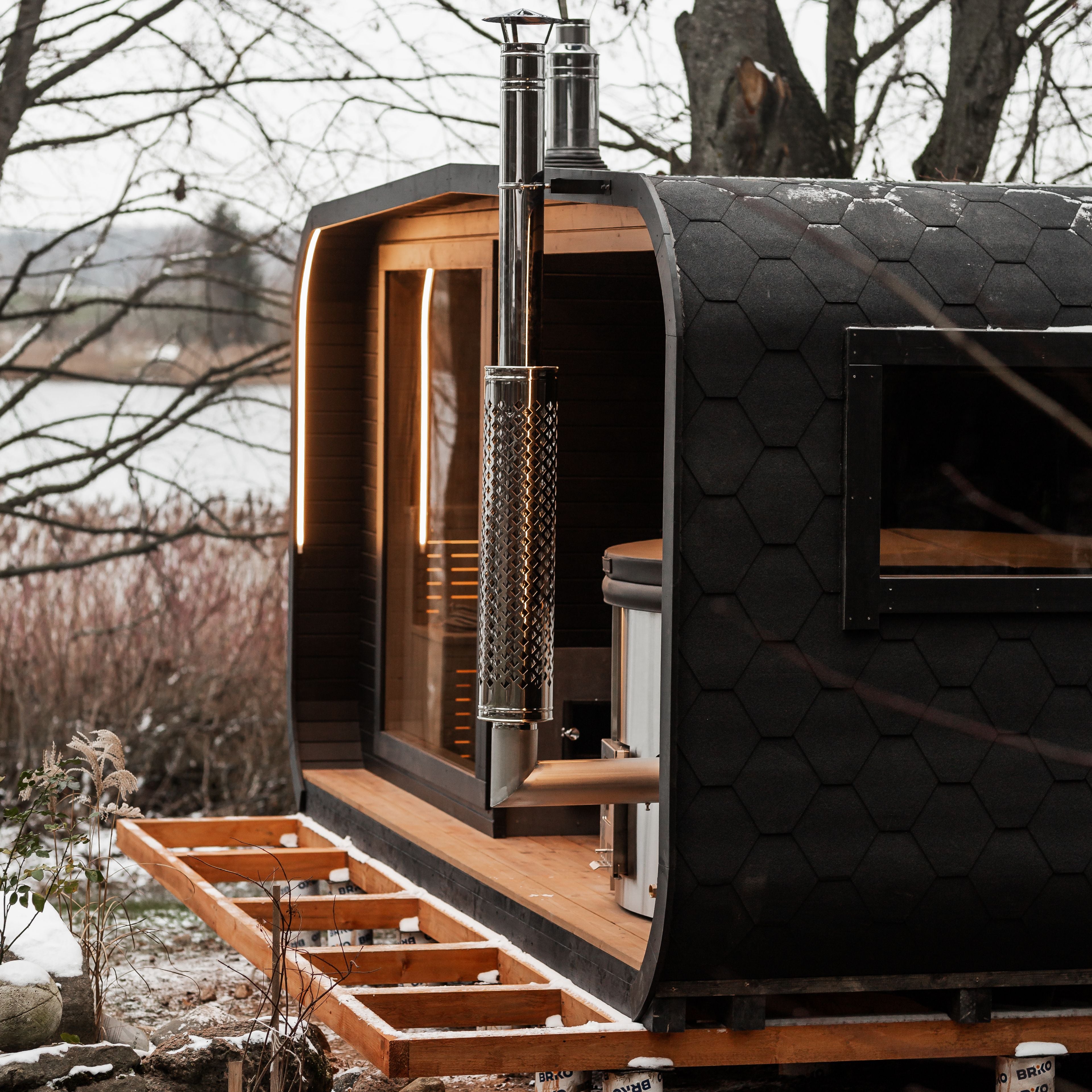 2in1 LUXUS Sauna und Hottub, Handgefertigt