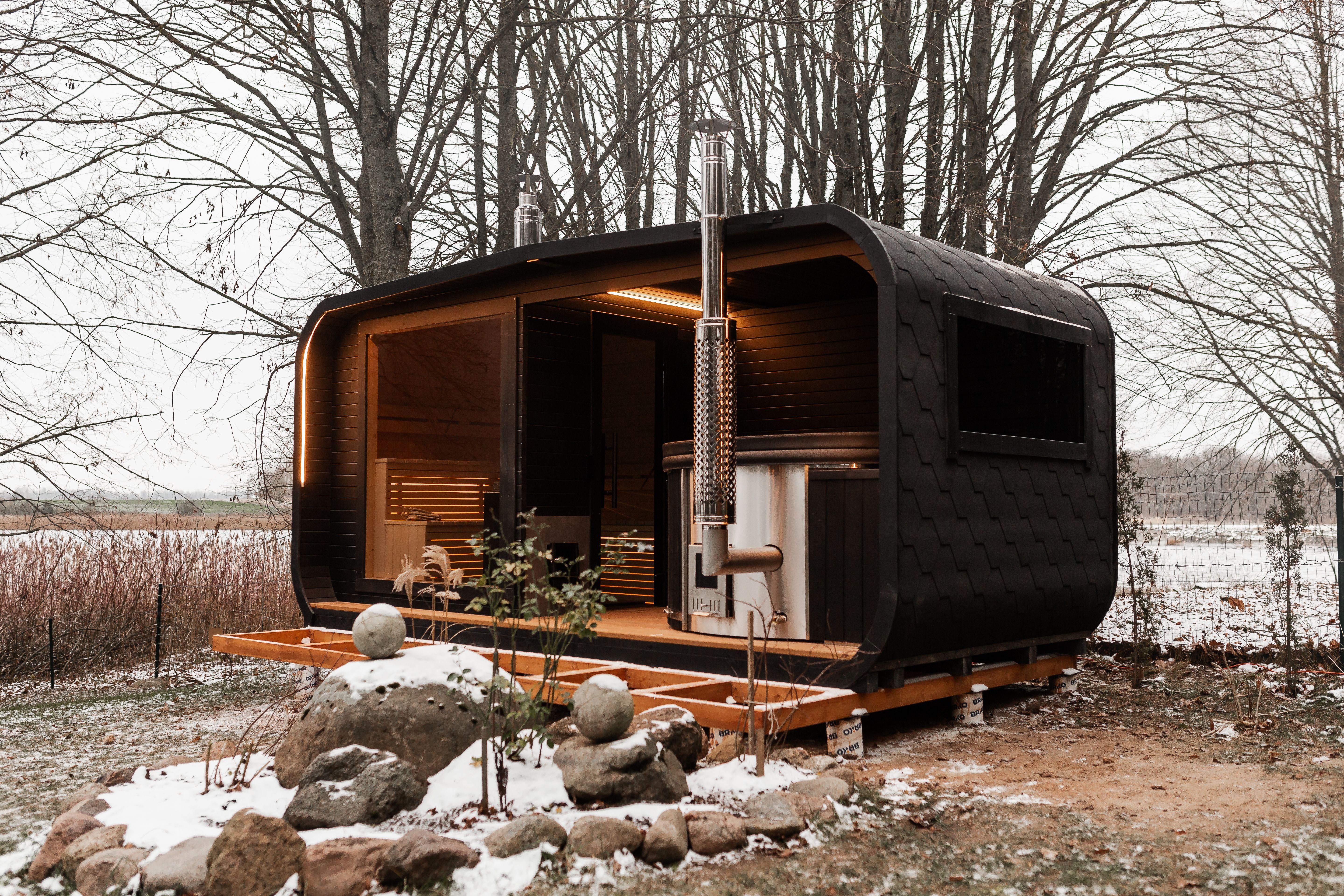 2in1 LUXUS Sauna und Hottub, Handgefertigt