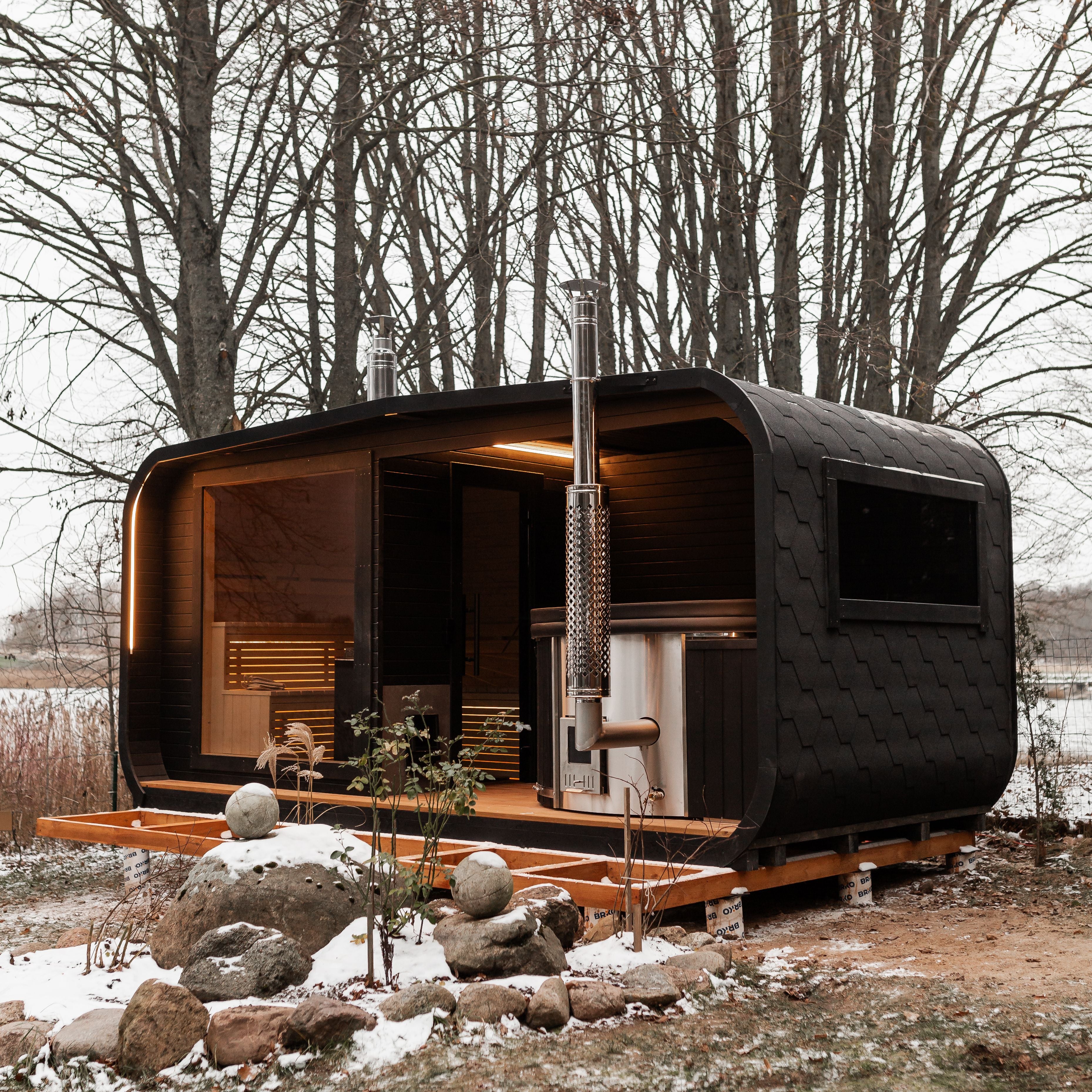 2in1 LUXUS Sauna und Hottub, Handgefertigt