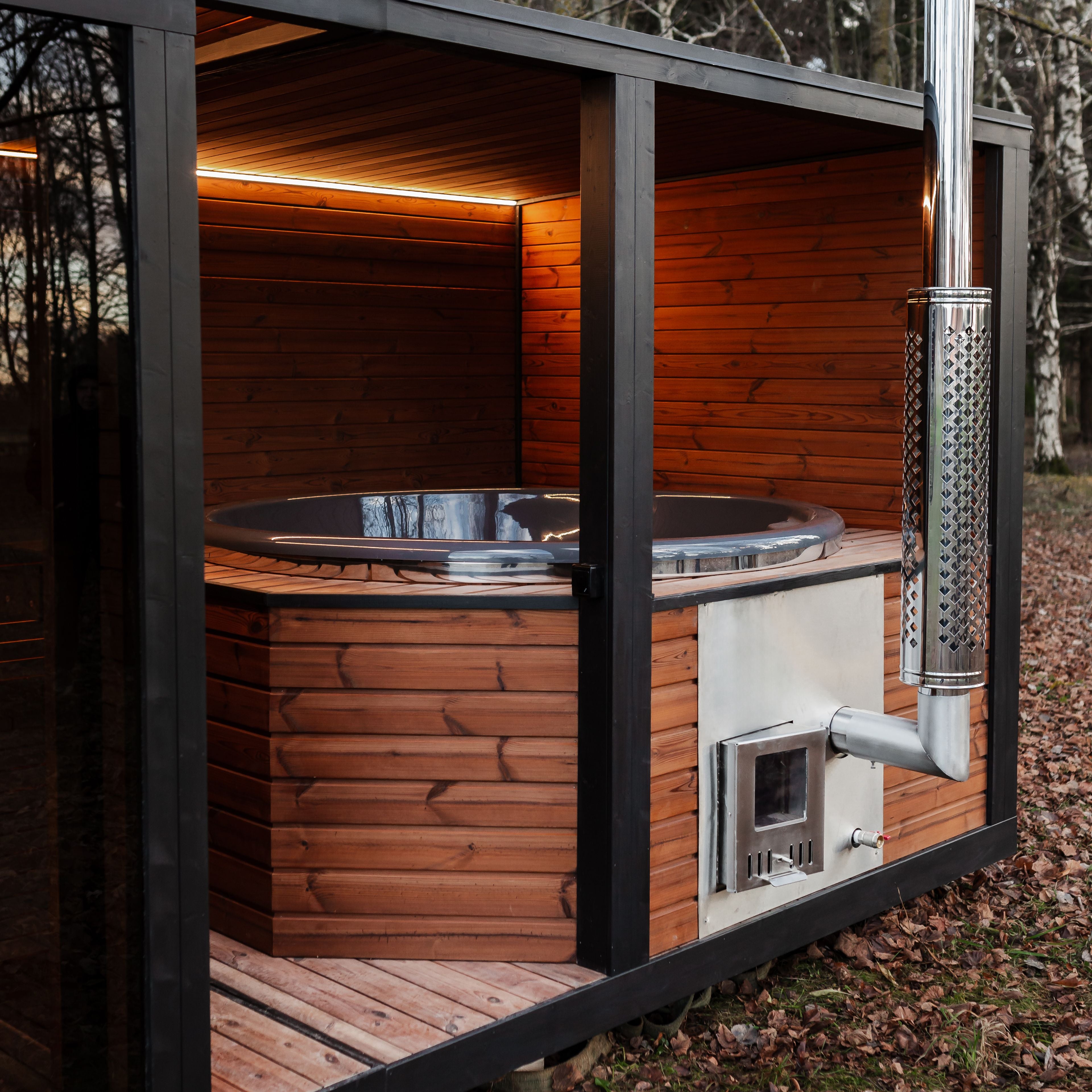 2in1 MODERN Sauna und Hottub, Handgefertigt