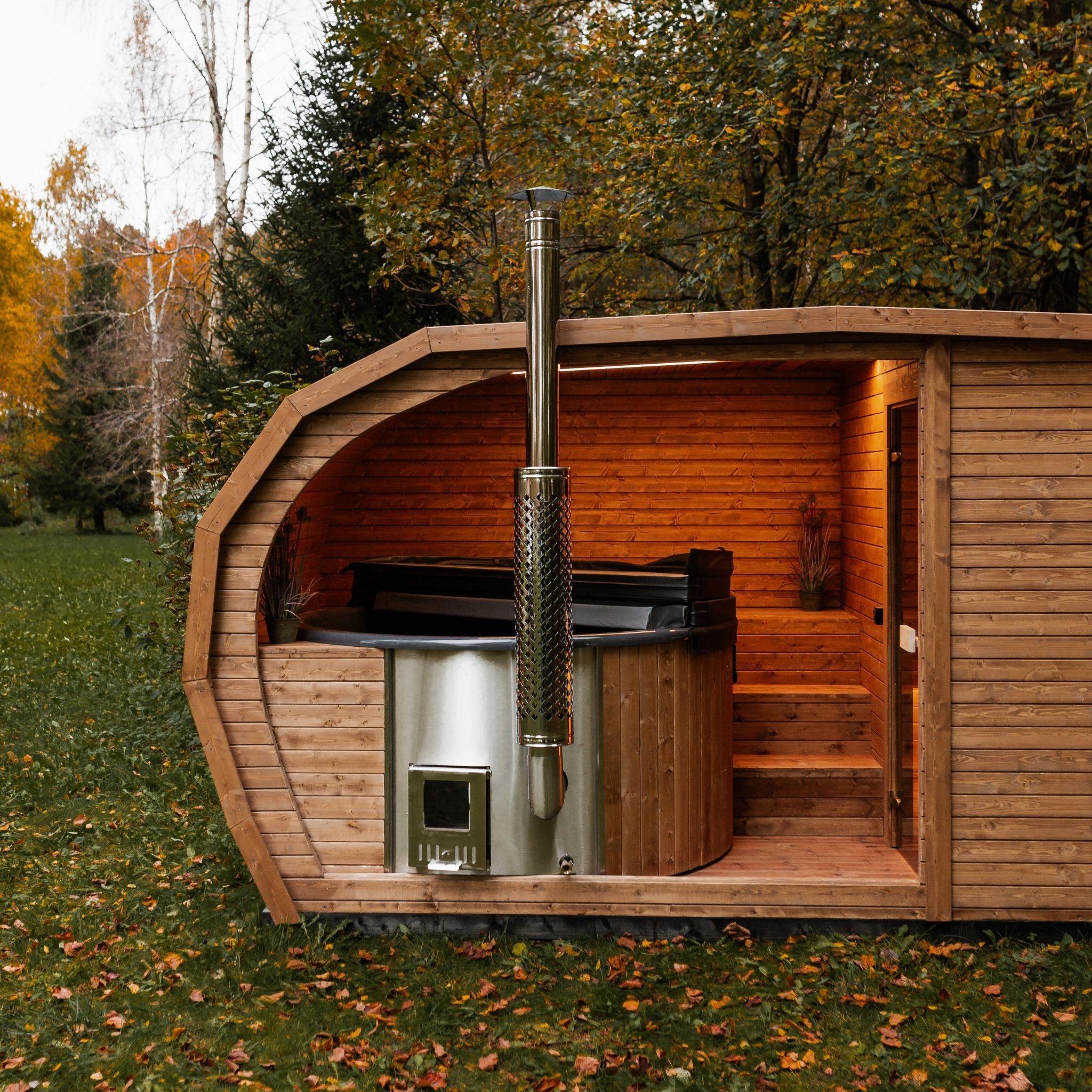 2in1 OASE Sauna und Hottub, Handgefertigt