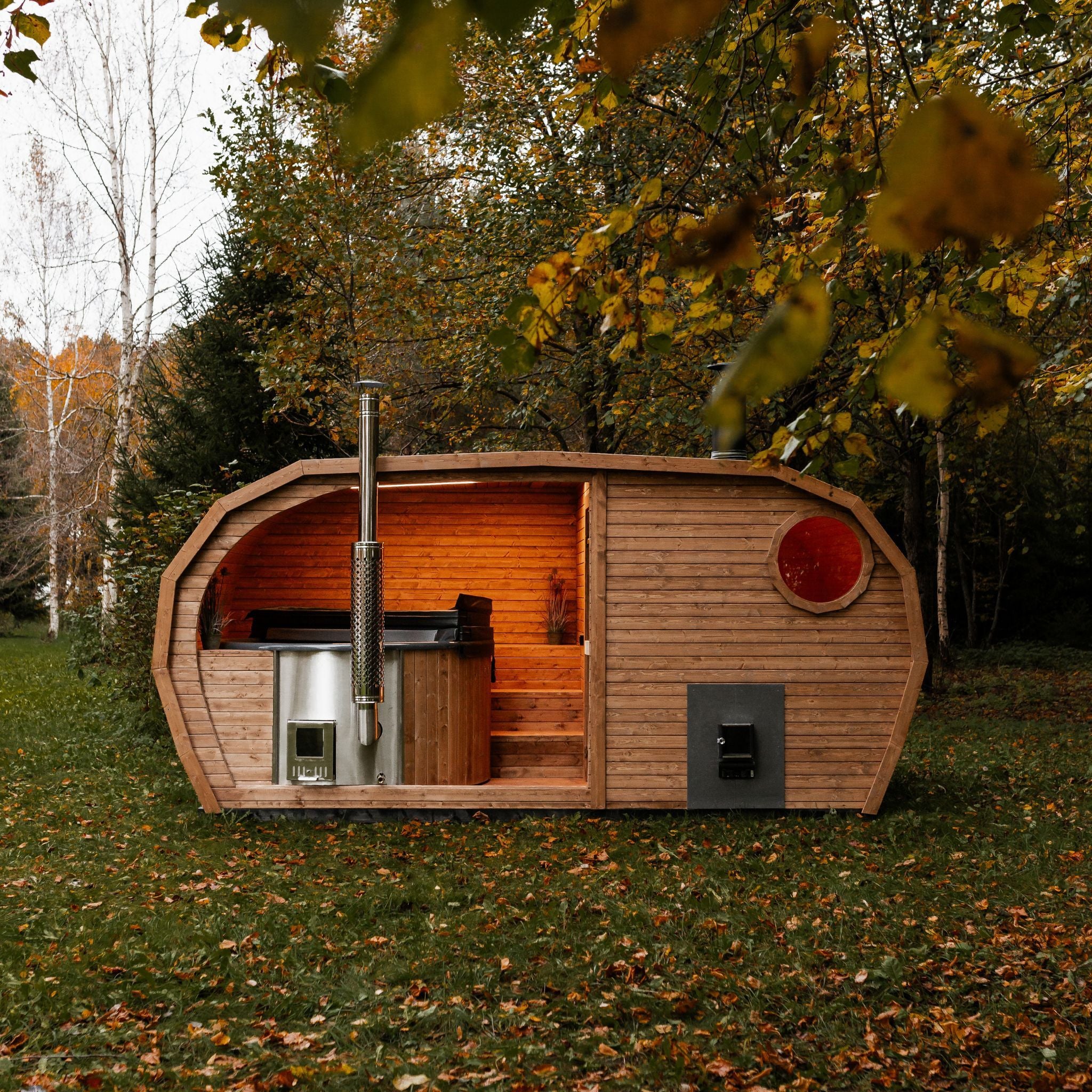2in1 OASE Sauna und Hottub, Handgefertigt