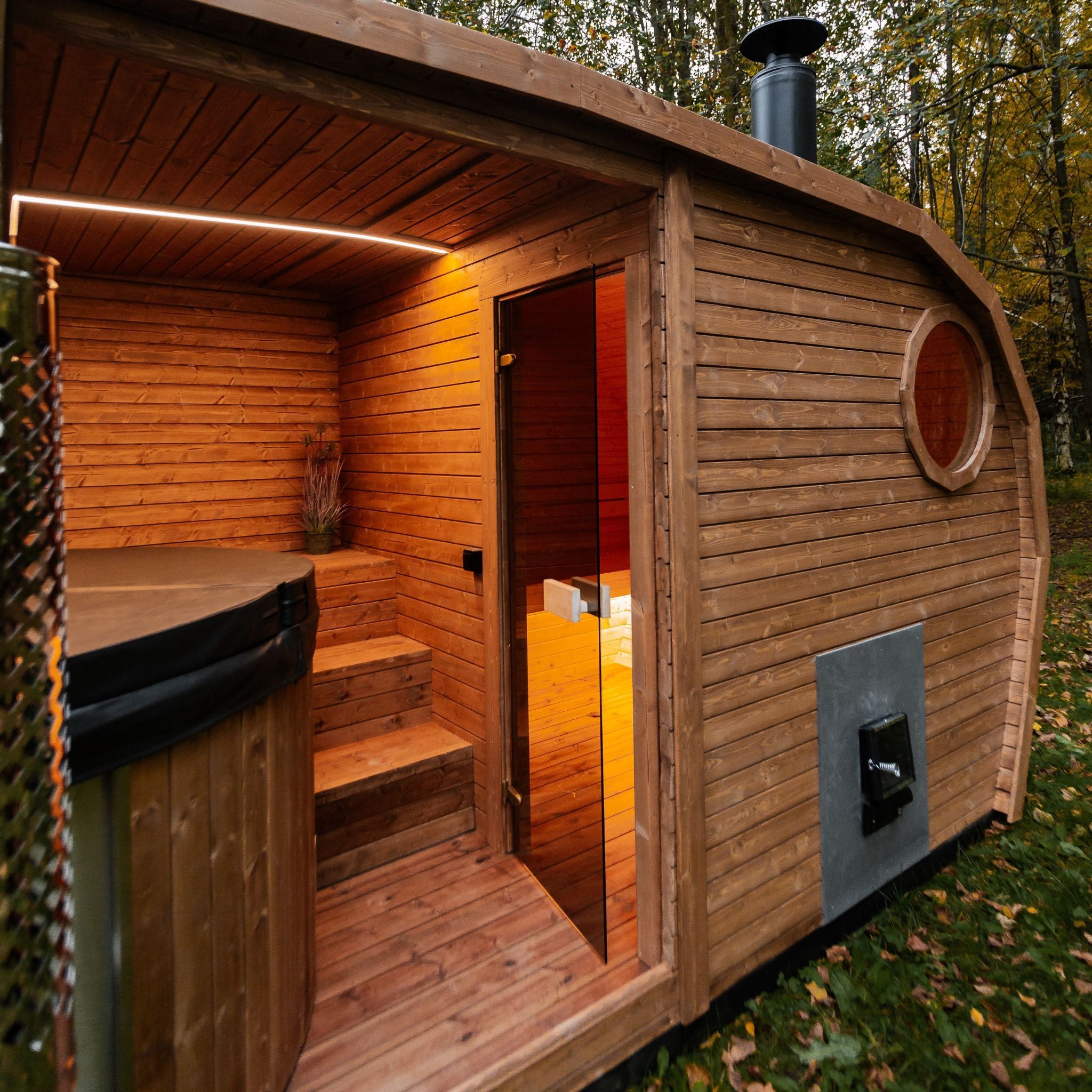 2in1 OASE Sauna und Hottub, Handgefertigt