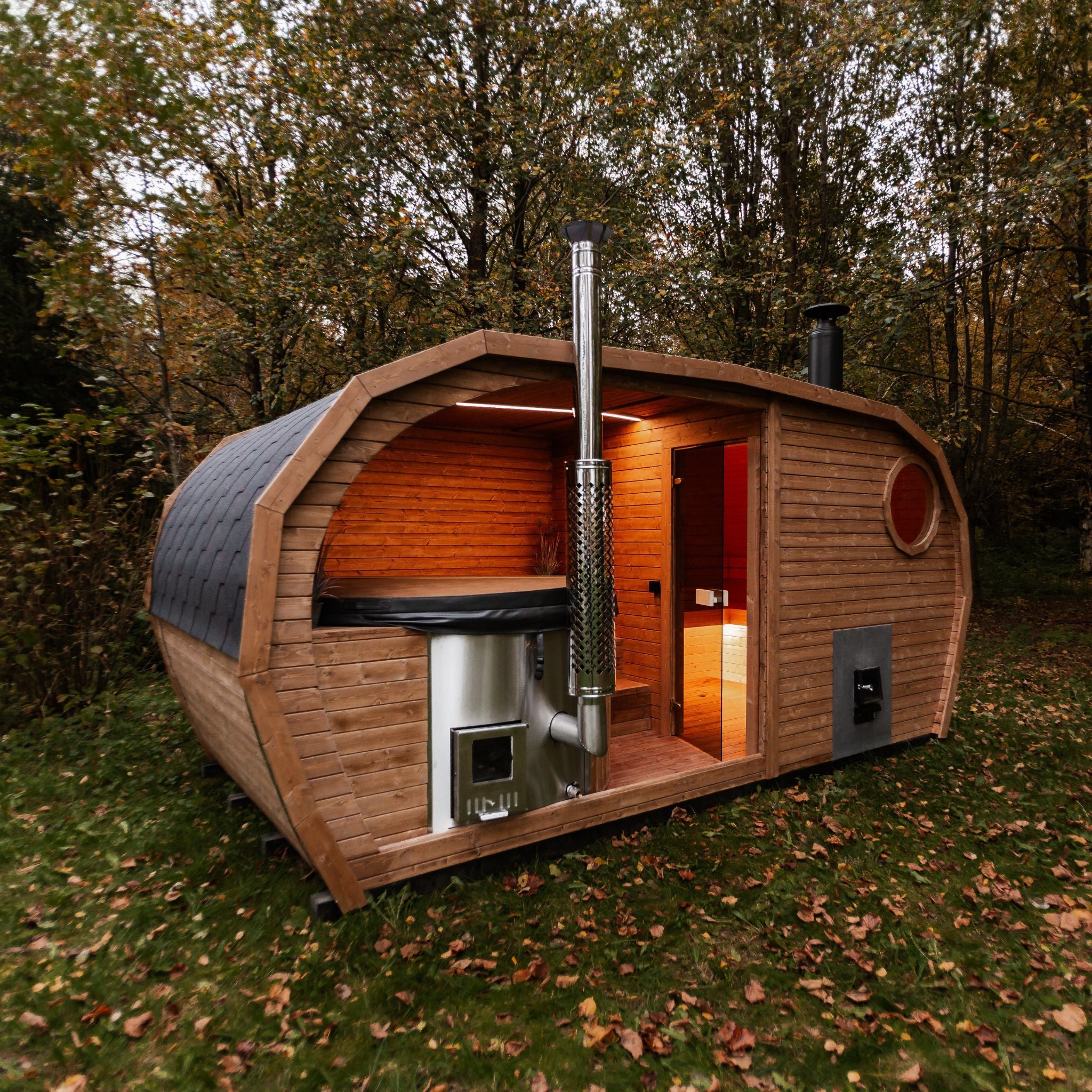 2in1 OASE Sauna und Hottub, Handgefertigt