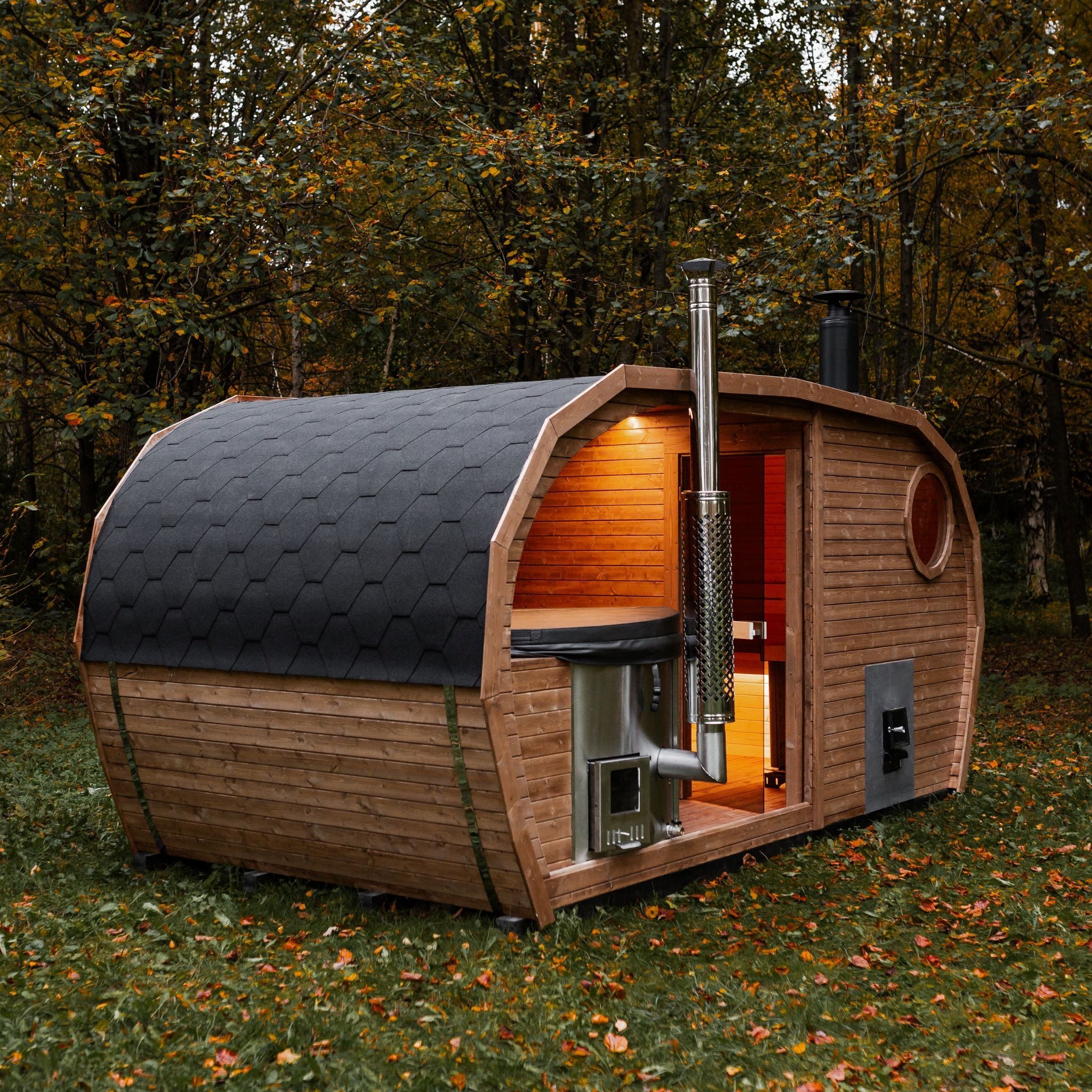 2in1 OASE Sauna und Hottub, Handgefertigt