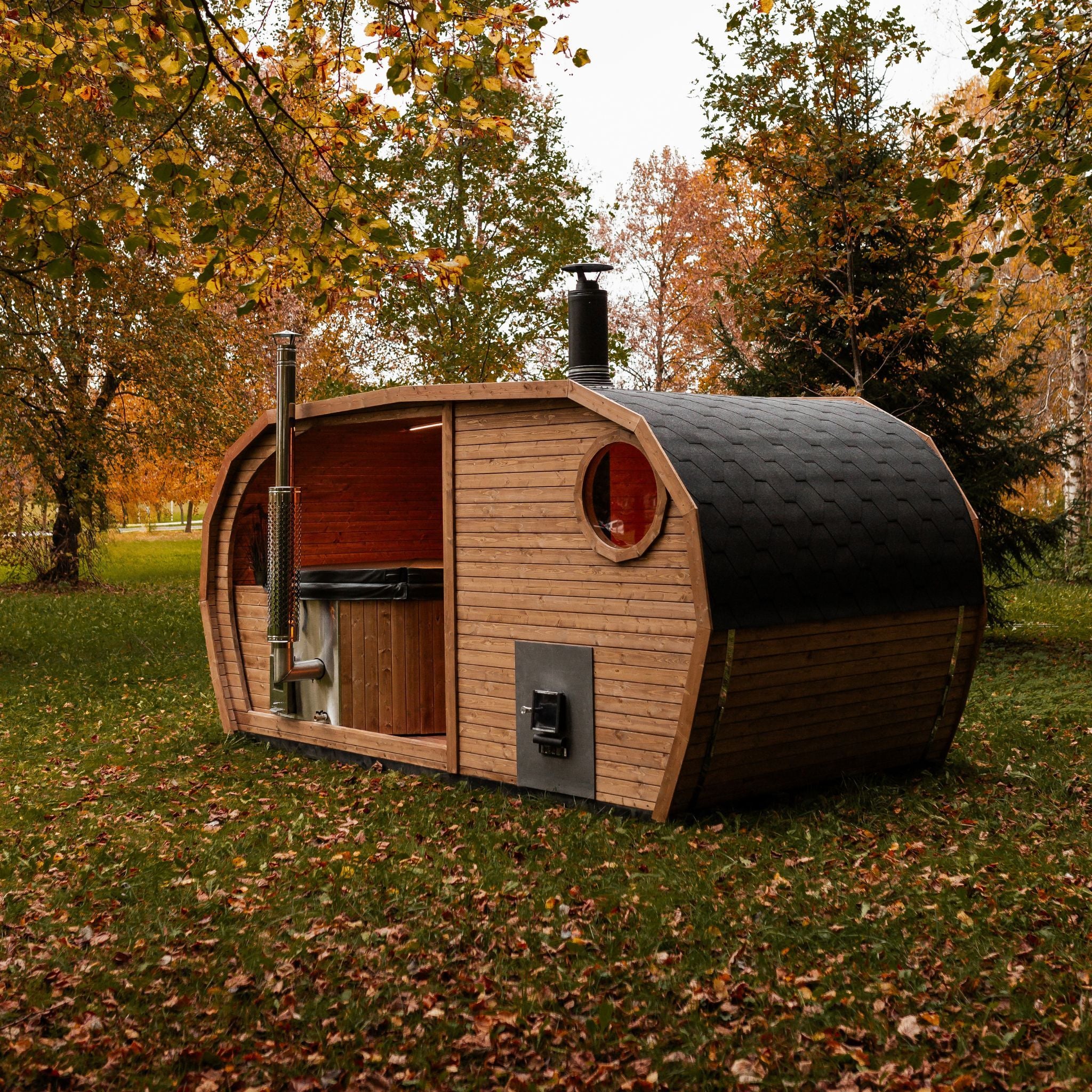 2in1 OASE Sauna und Hottub, Handgefertigt
