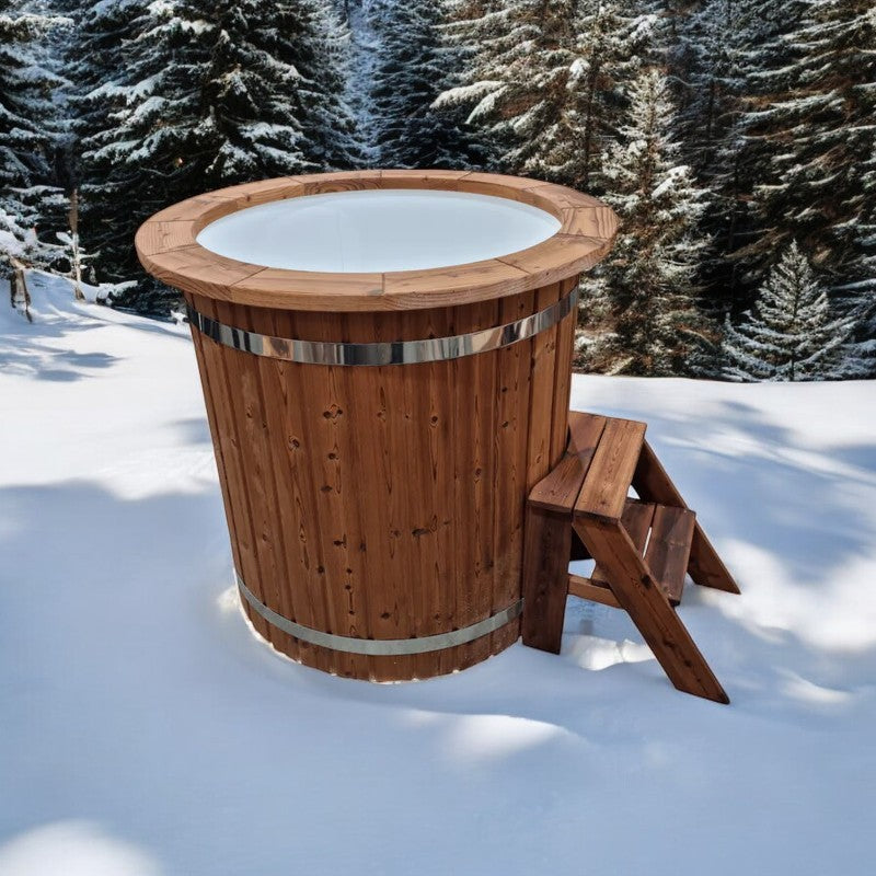 Cold Tub, Klassisches Holzbadefass, Handgefertigt