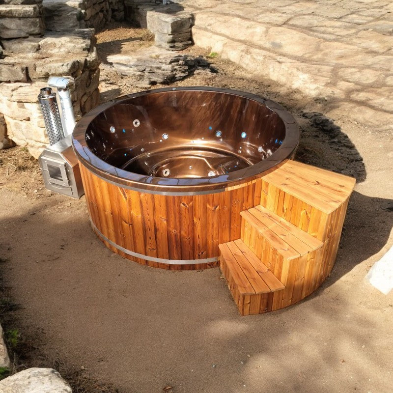 Acryl Badefass Hot Tub mit externem Ofen, Handgefertigt