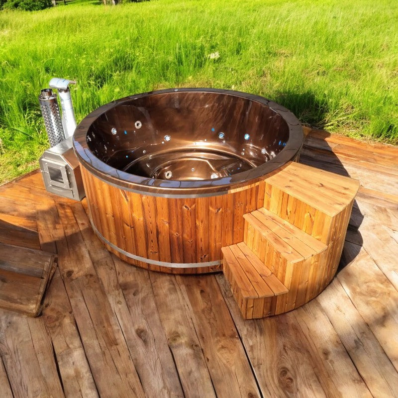 Acryl Badefass Hot Tub mit externem Ofen, Handgefertigt