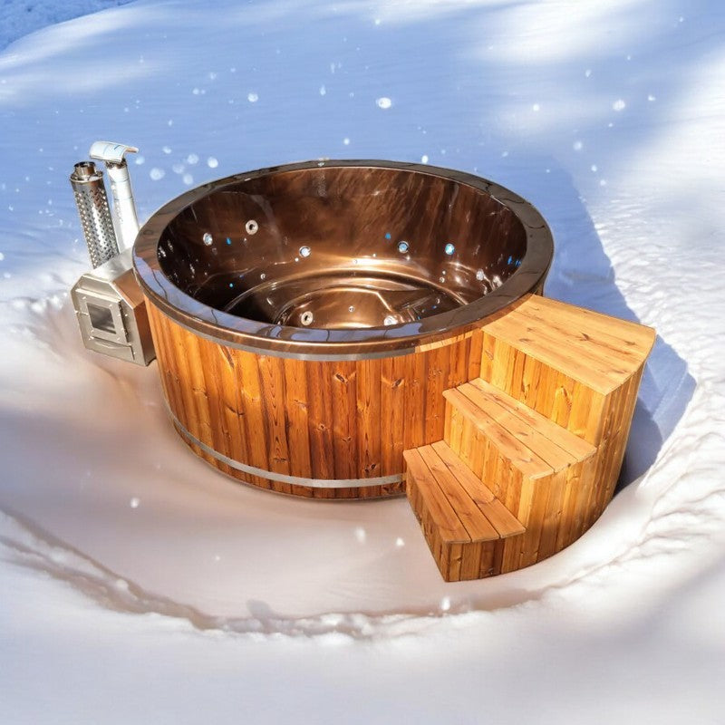 Acryl Badefass Hot Tub mit externem Ofen, Handgefertigt