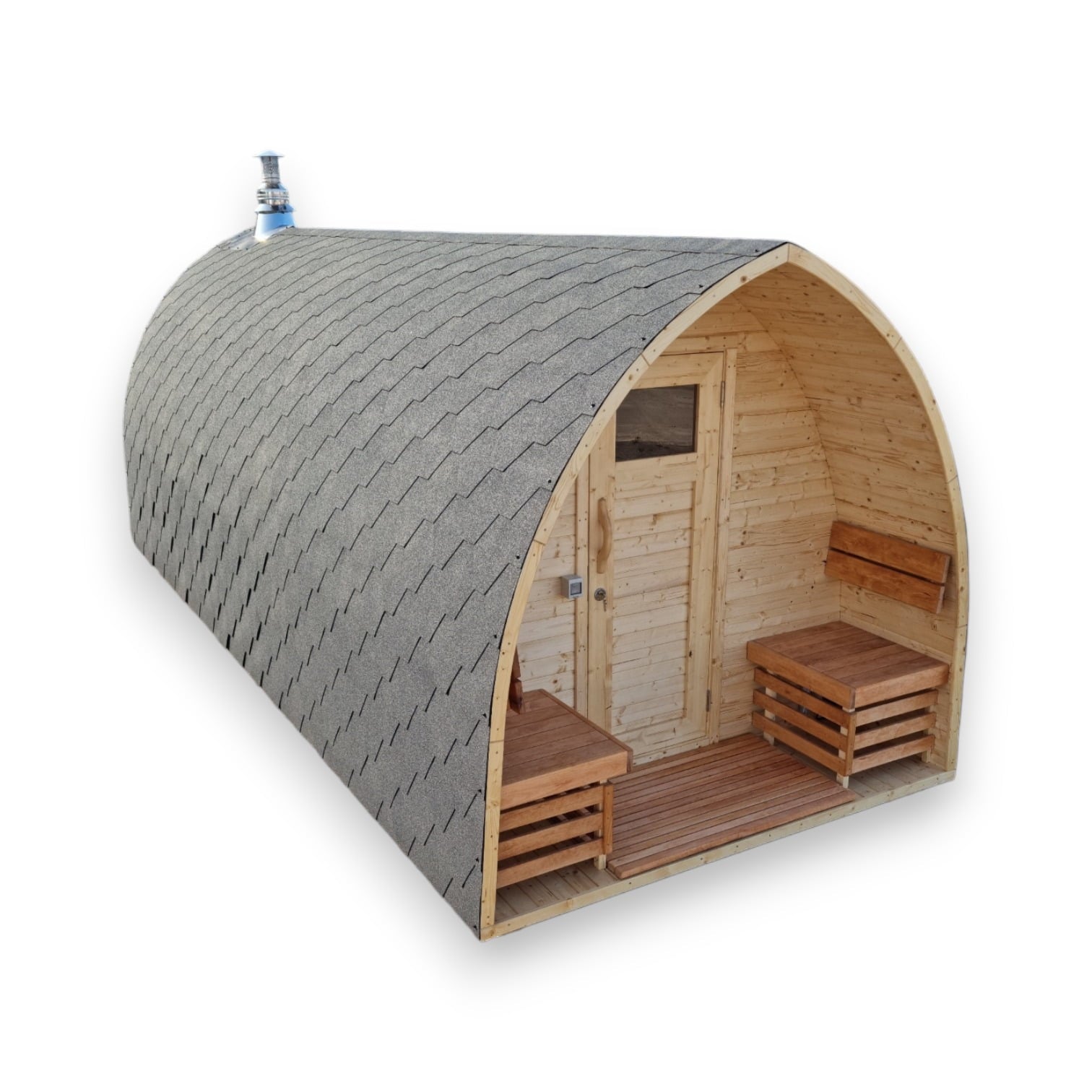 IGLU Sauna Fasssauna, Länge 2m bis 6m, Handgefertigt