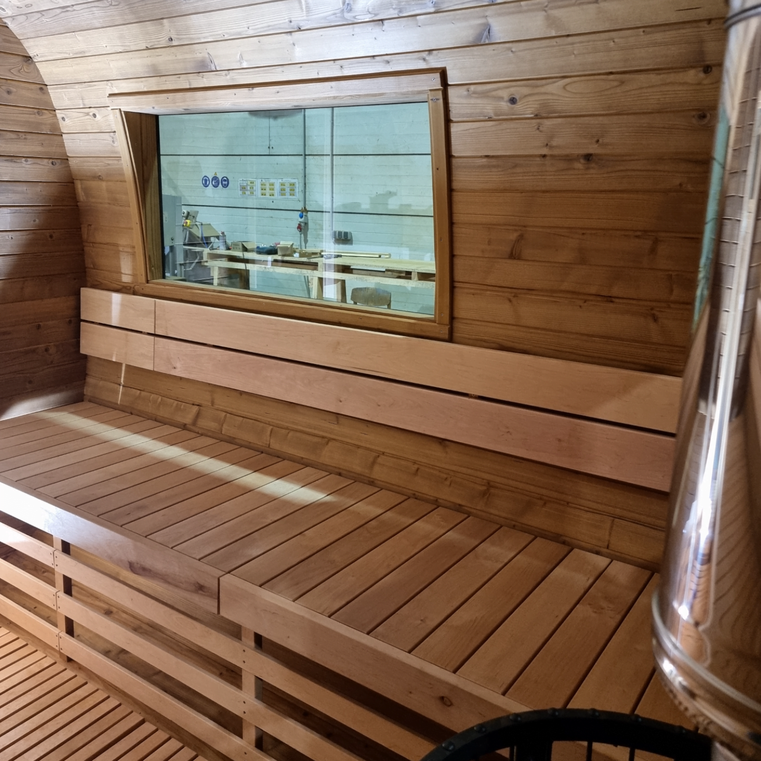 Rechteckige Sauna Fasssauna, Länge 2m bis 6m, Handgefertigt