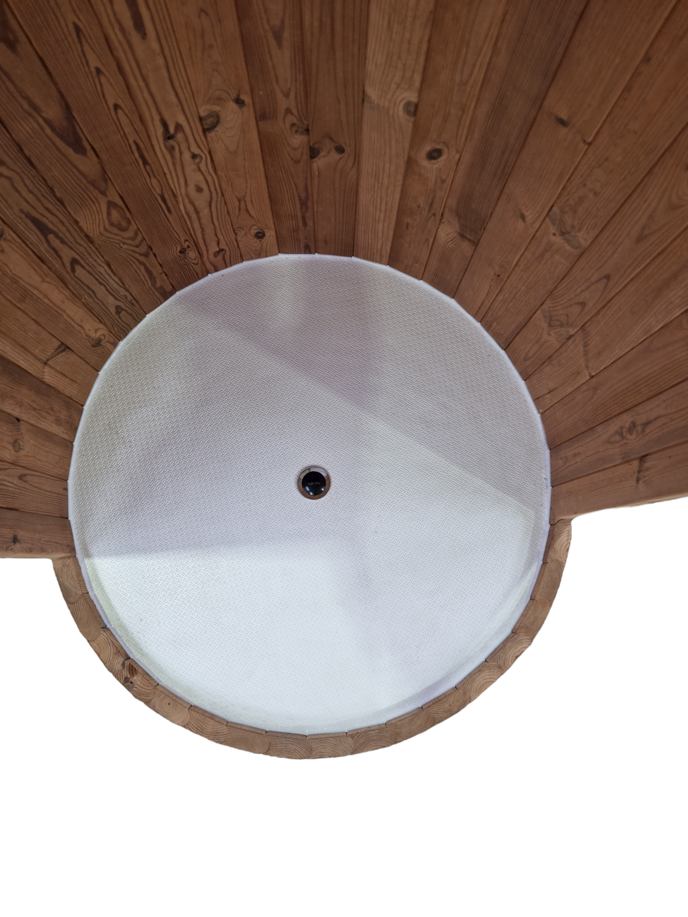 Holzdusche im Fass Design, Außendusche, Sauna Zubehör, handgefertigt