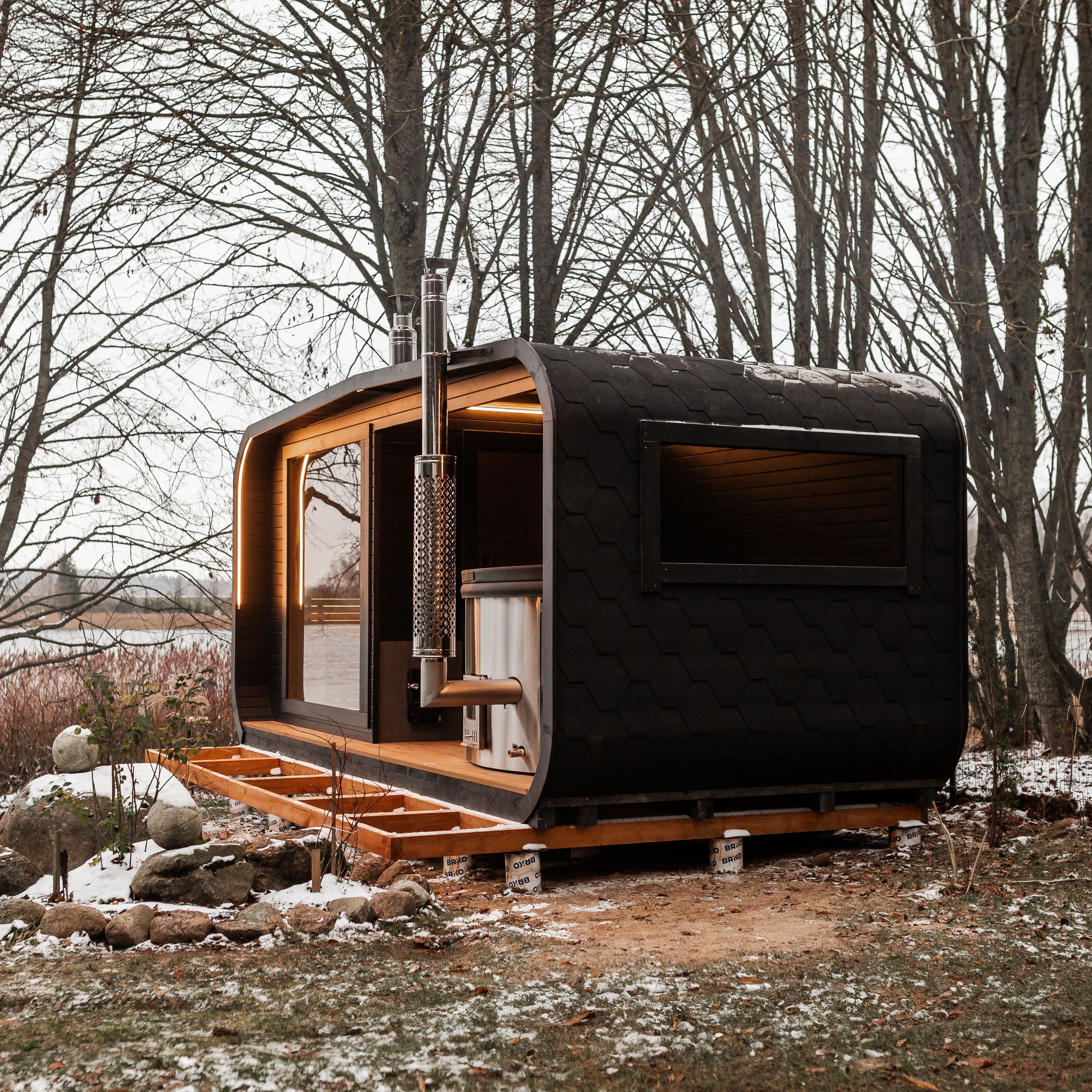 2in1 LUXUS Sauna und Hottub, Handgefertigt